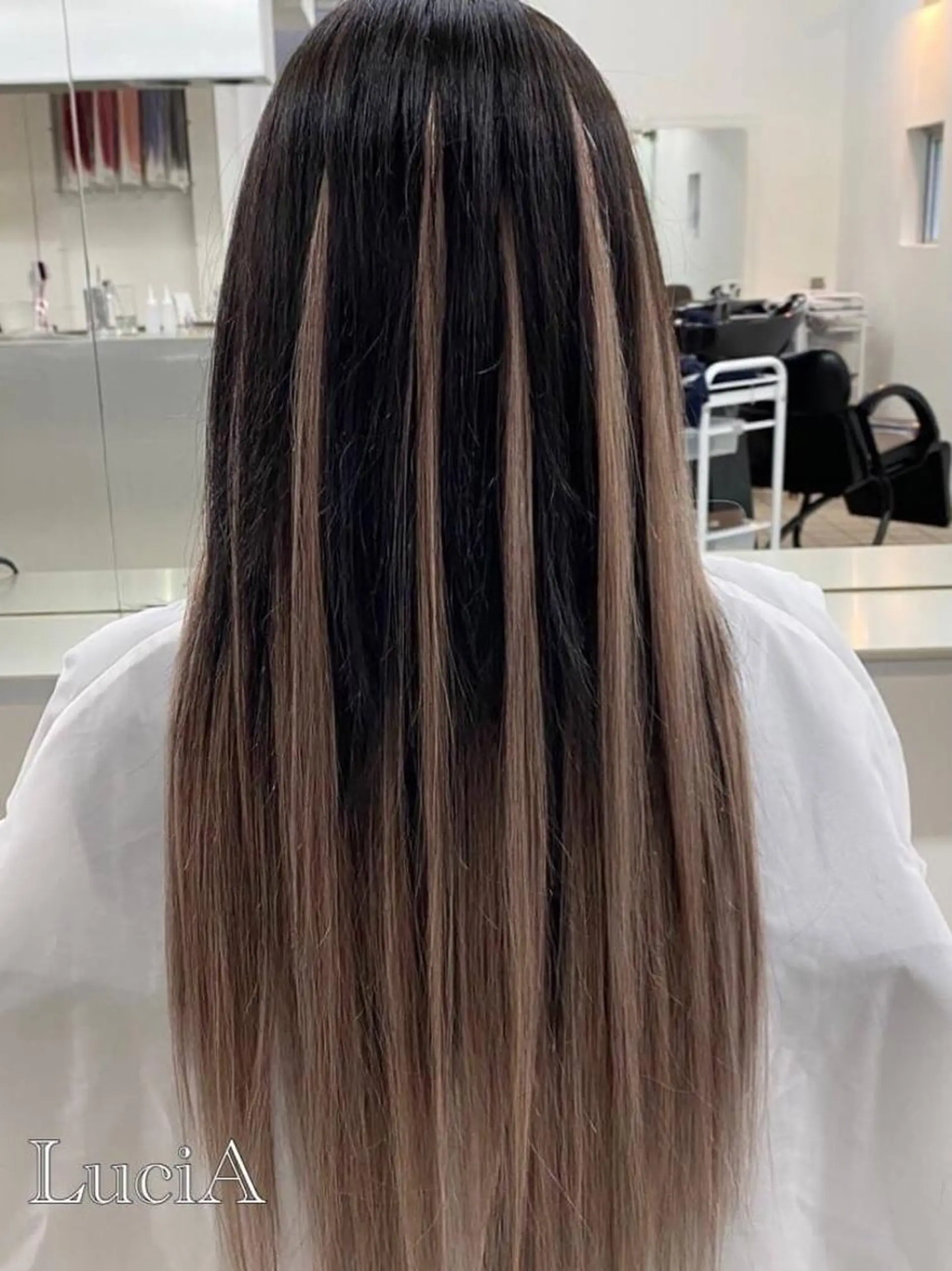 ロング ヘアアレンジ カラー エクステ トリートメント LuciA/エクステ カラーのヘアスタイル