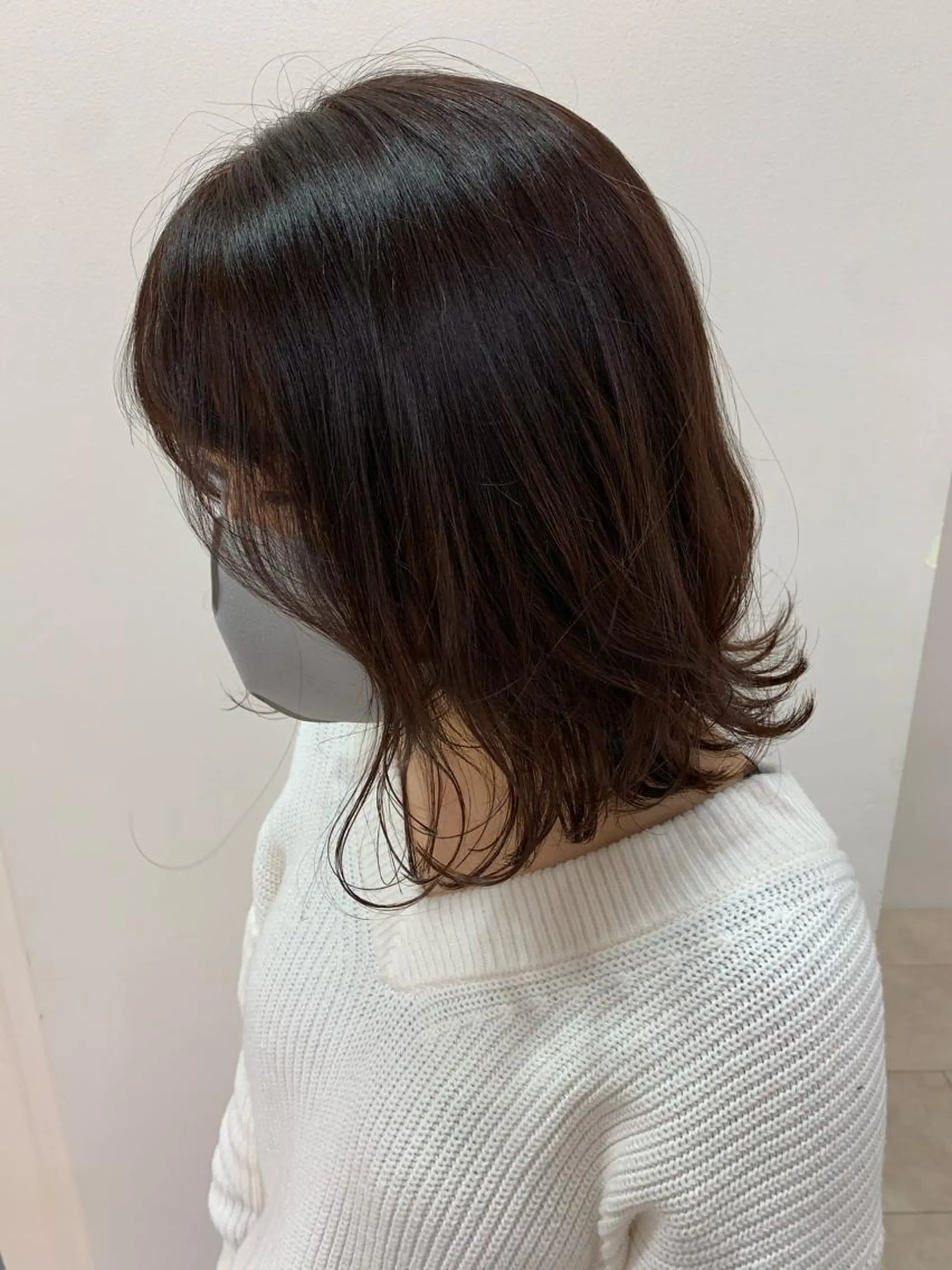 ミディアム カラー カット ヘアカラー トリートメント 顔まわりカット✄ ベージュカラー🧸のヘアスタイル