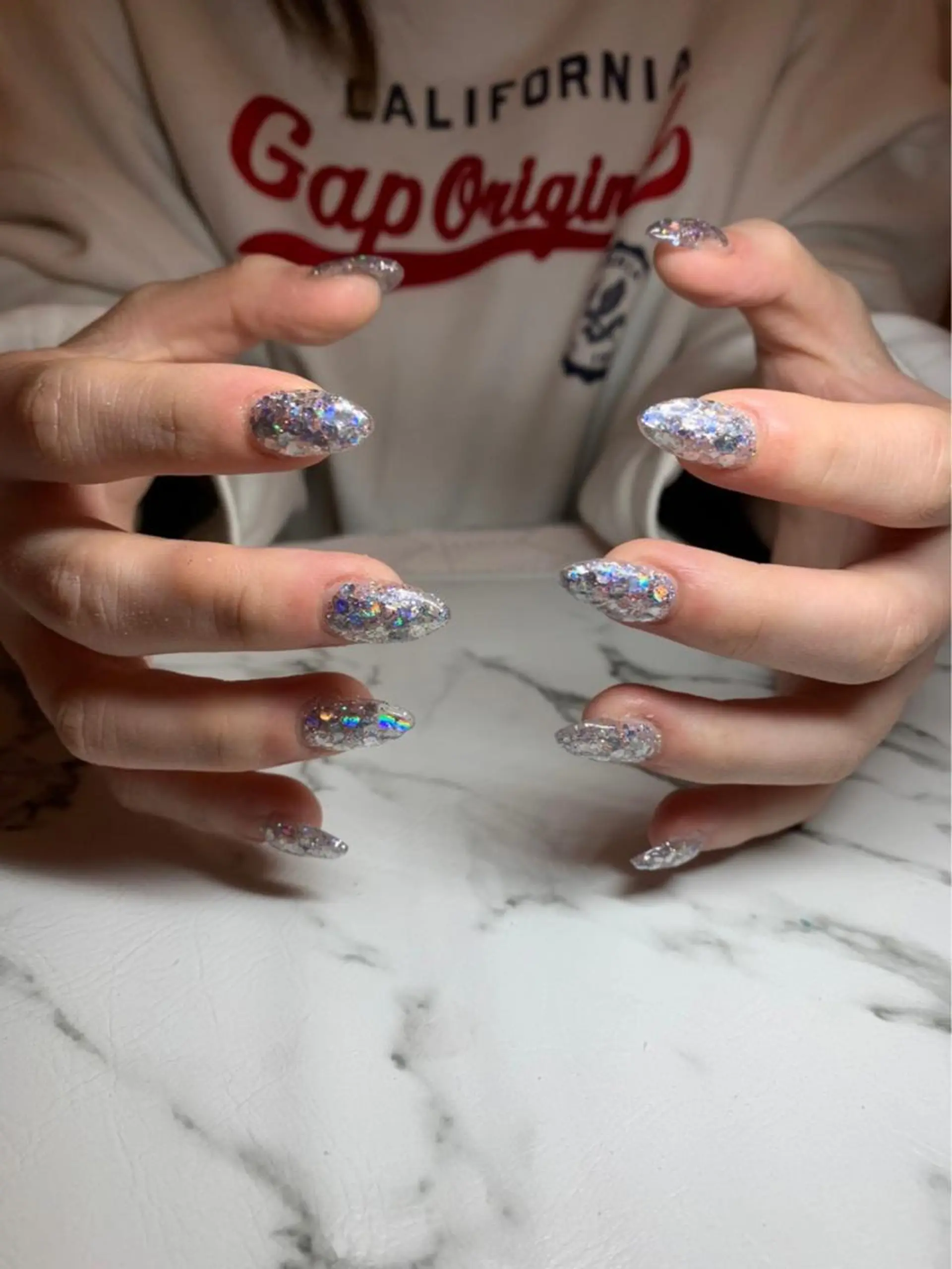 ネイル アニマル柄 アートネイル ジェルネイル ラメ(グリッター) ニュアンスネイル ハンドネイル x.1.0.nail ♡Cのネイルデザイン