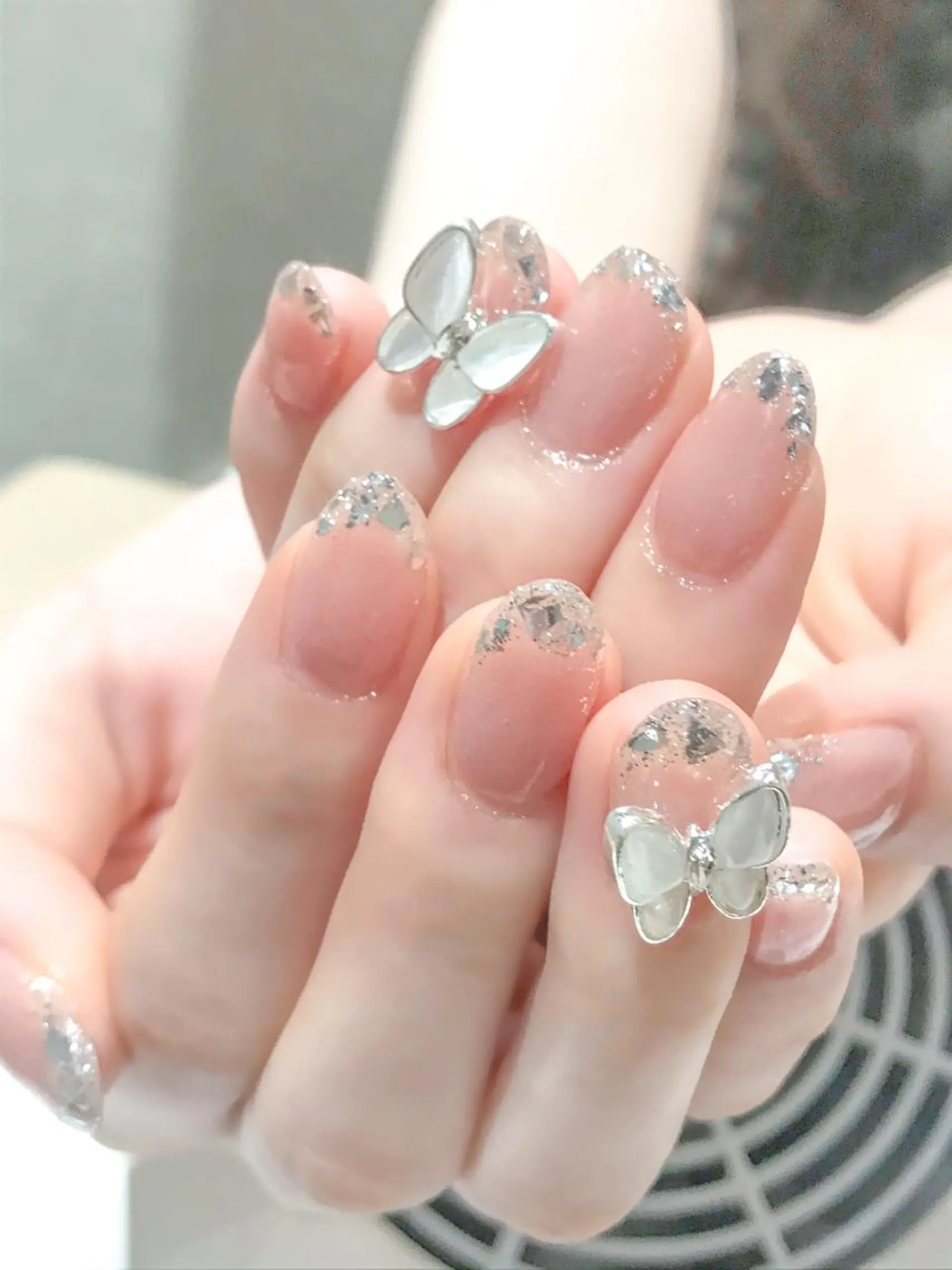 ネイル フレンチネイル ガラスフレンチ 韓国ネイル 持ち込み Nyanco Nailのネイルデザイン