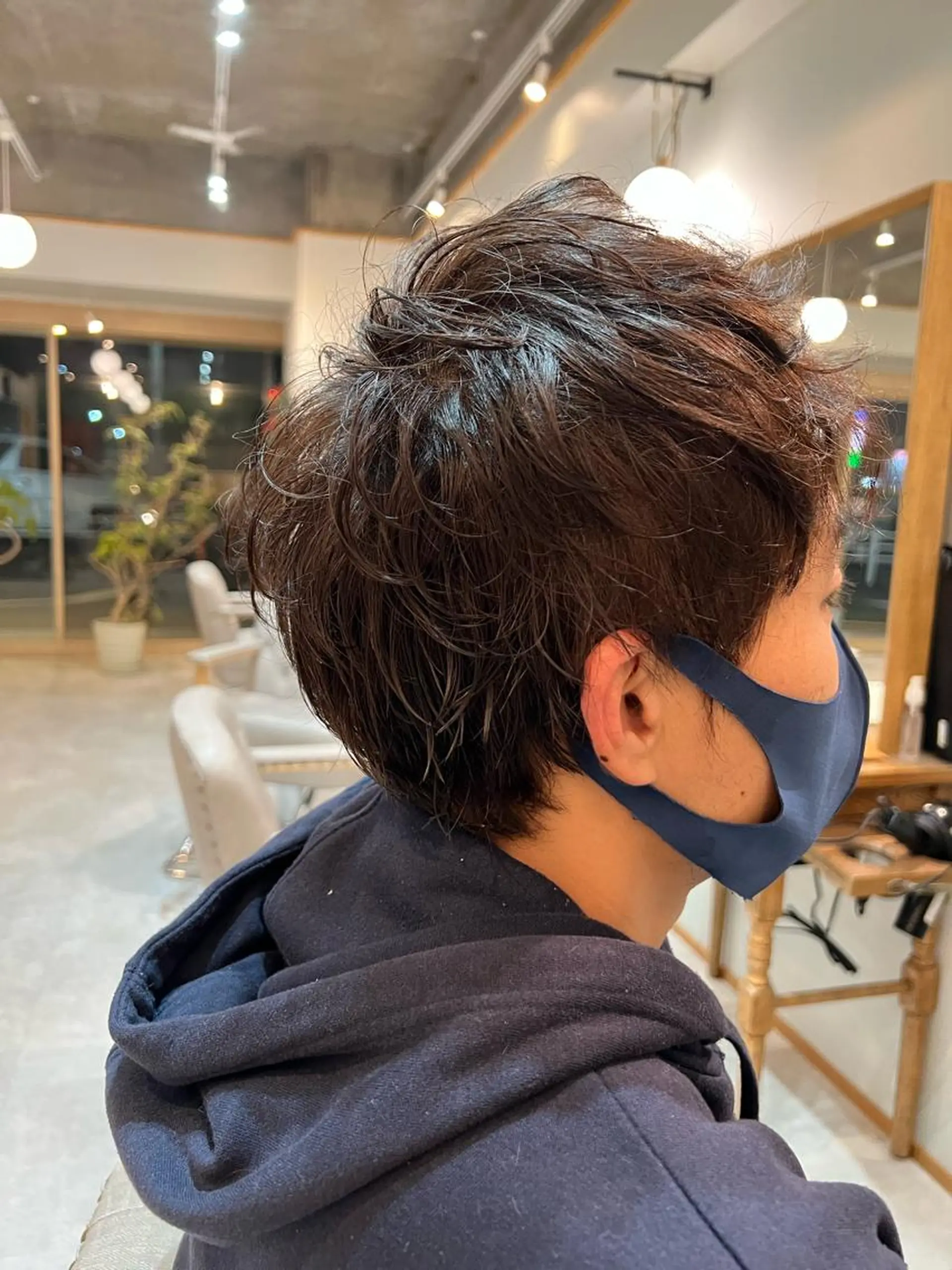 パーマ メンズ ぱつボブ/ ショート/YUKIのヘアスタイル