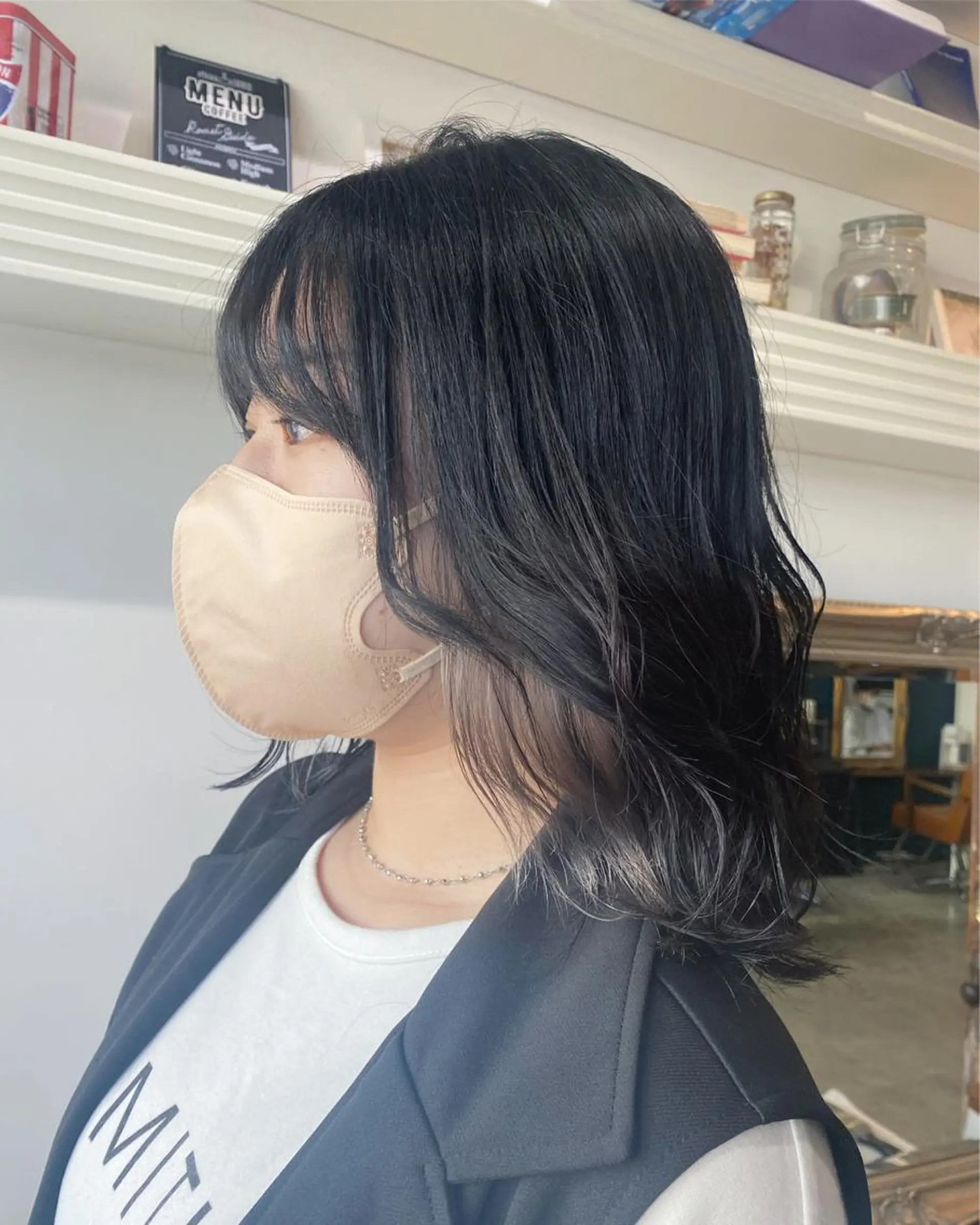 カラー 森田翔斗 顔周りレイヤーのヘアスタイル