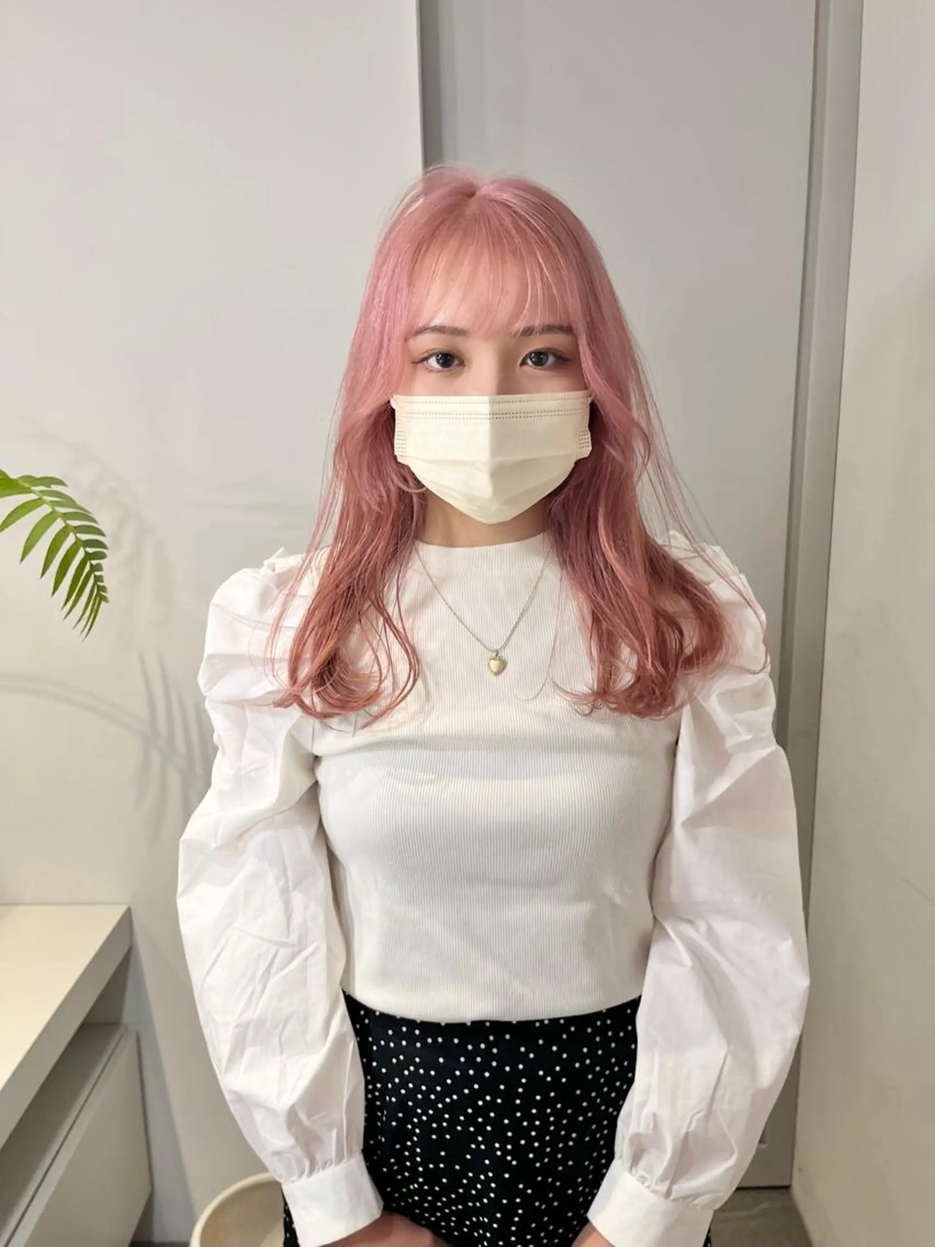 セミロング カラー ピンクカラー 🎀taro ブリーチなしカラーのヘアスタイル