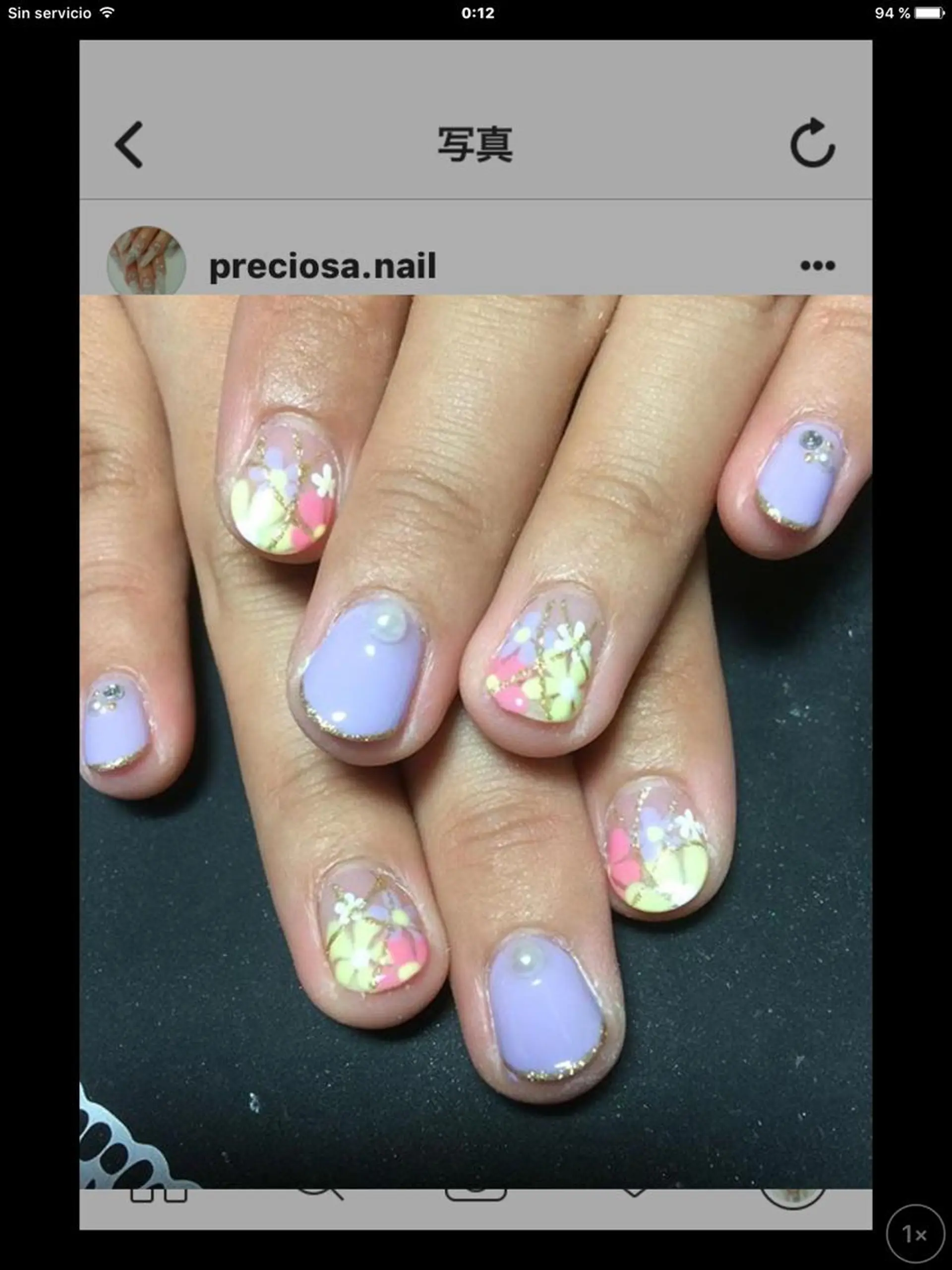 ショート ネイル フラワーネイル preciosa.nail所属・久場 晴美のネイルデザイン