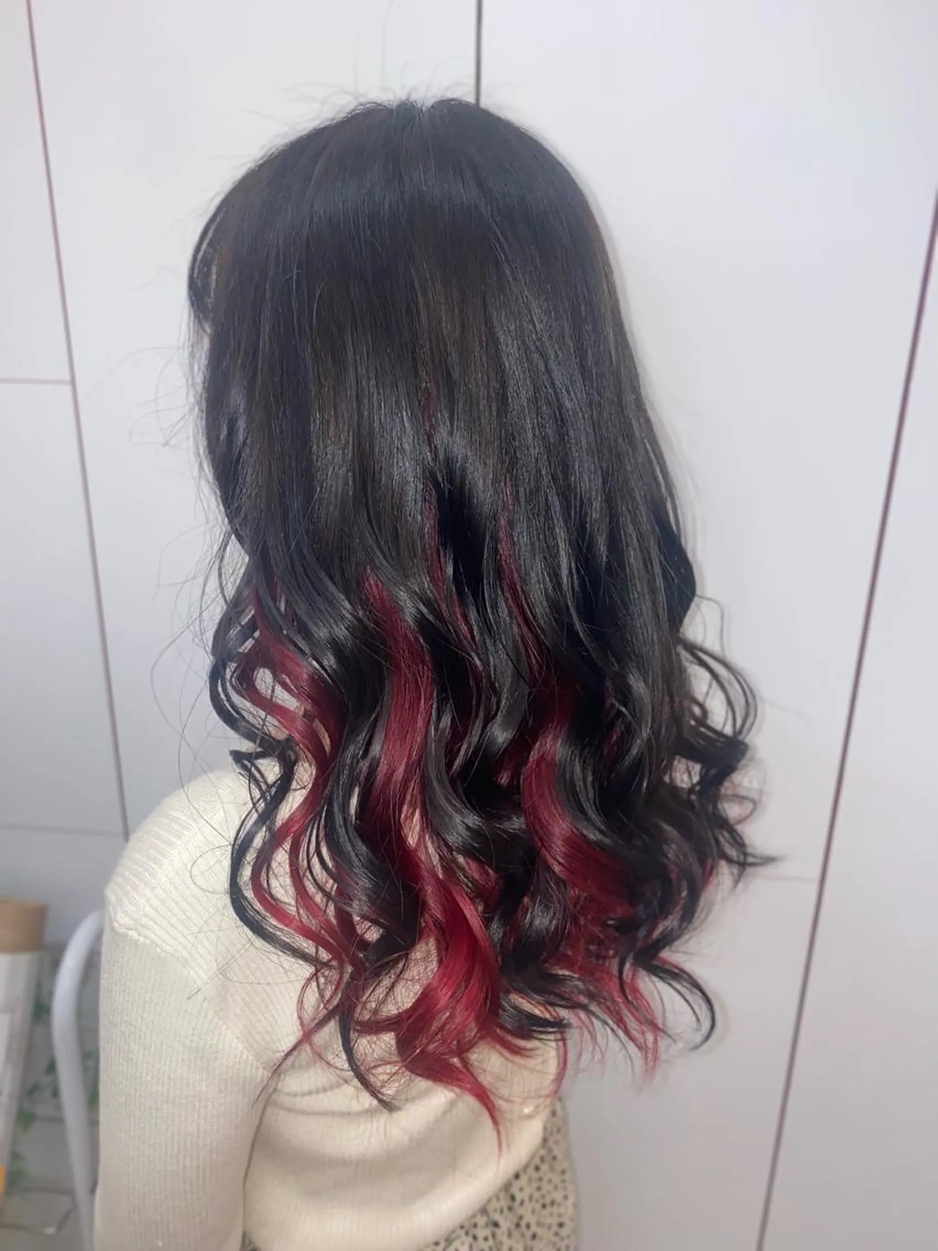 セミロング ヘアカラー ゆぴ☾‪/推しカラー /ハイトーンのヘアスタイル