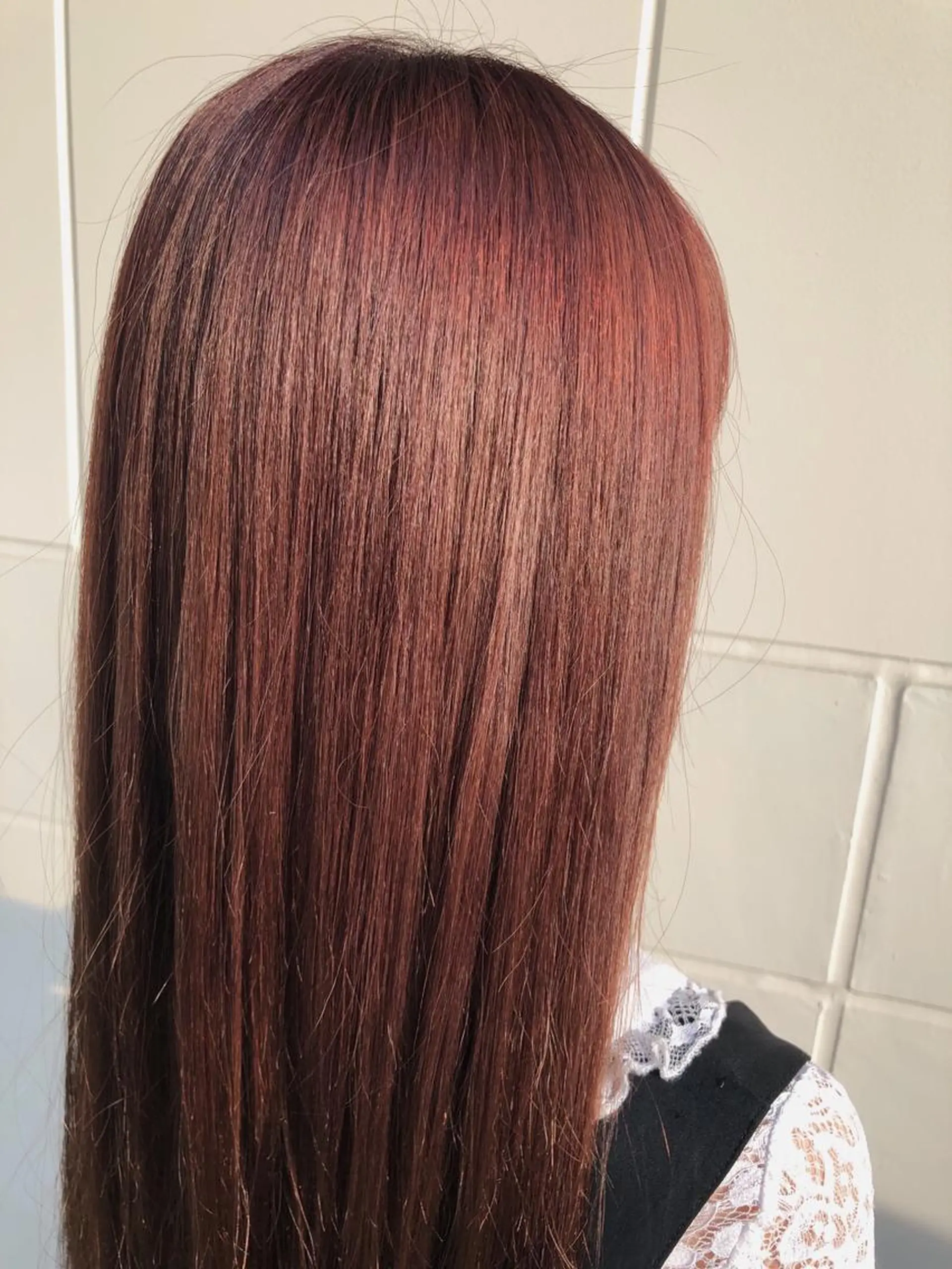 ロング カラー ピンクカラー バイオレットカラー アロア登戸所属・こやま りほのヘアスタイル