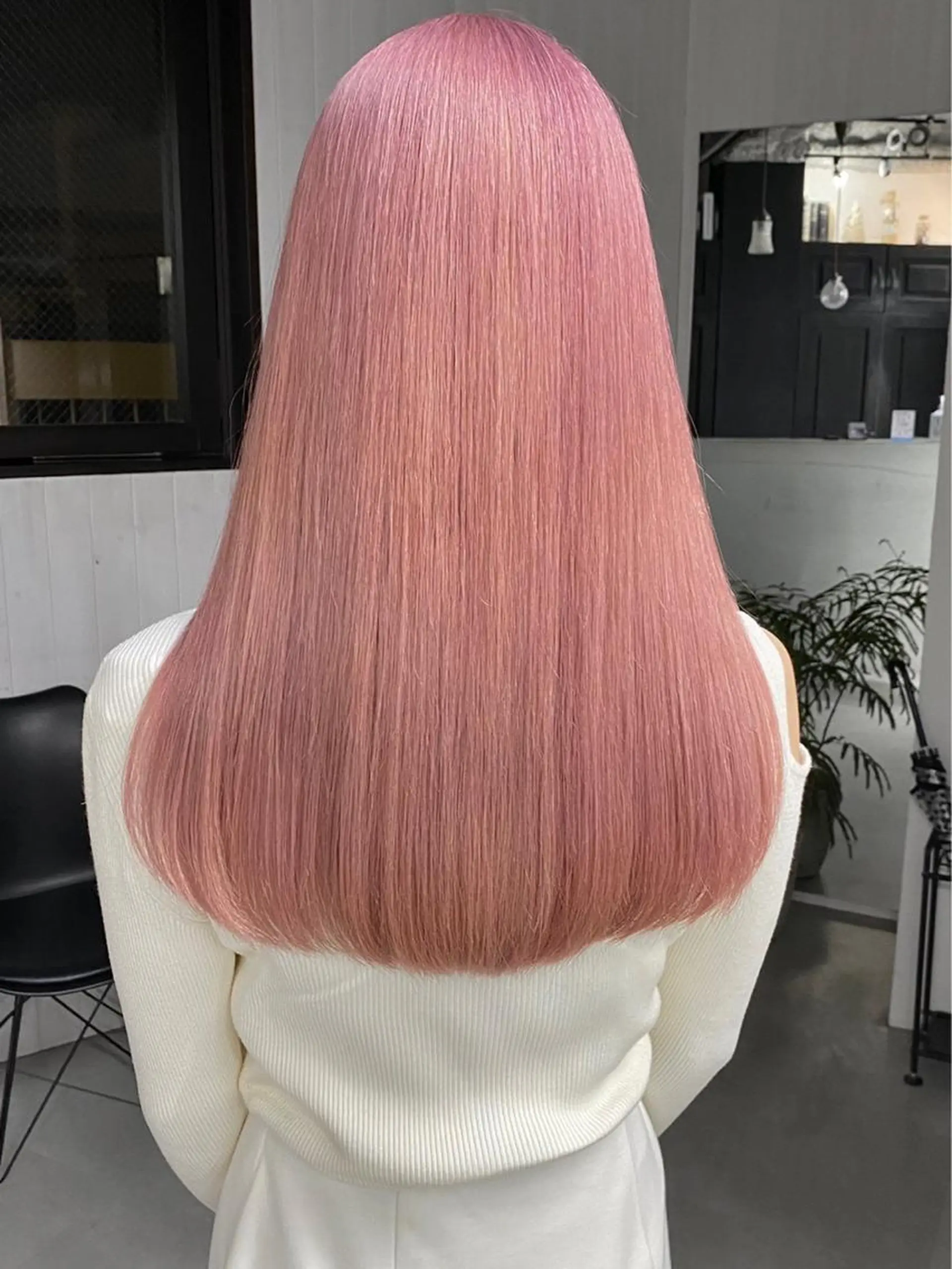 ロング カラー ピンクカラー カット ヘアカラー トリートメント 🧸艶々韓国ヘア 🧁mizunaのヘアスタイル