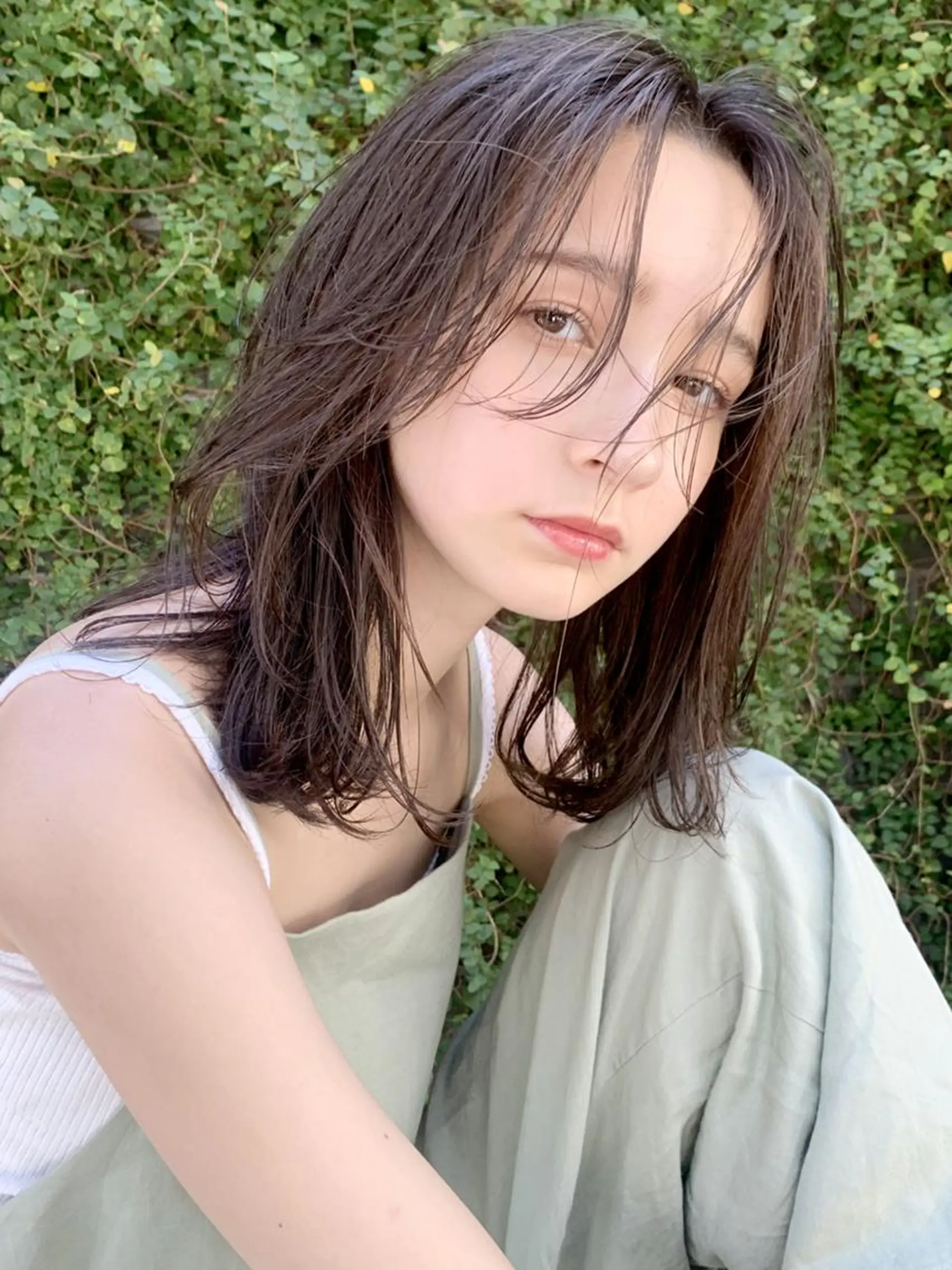 ミディアム カラー パーマ ヘアアレンジ ITbyALBUM 中野店のヘアスタイル