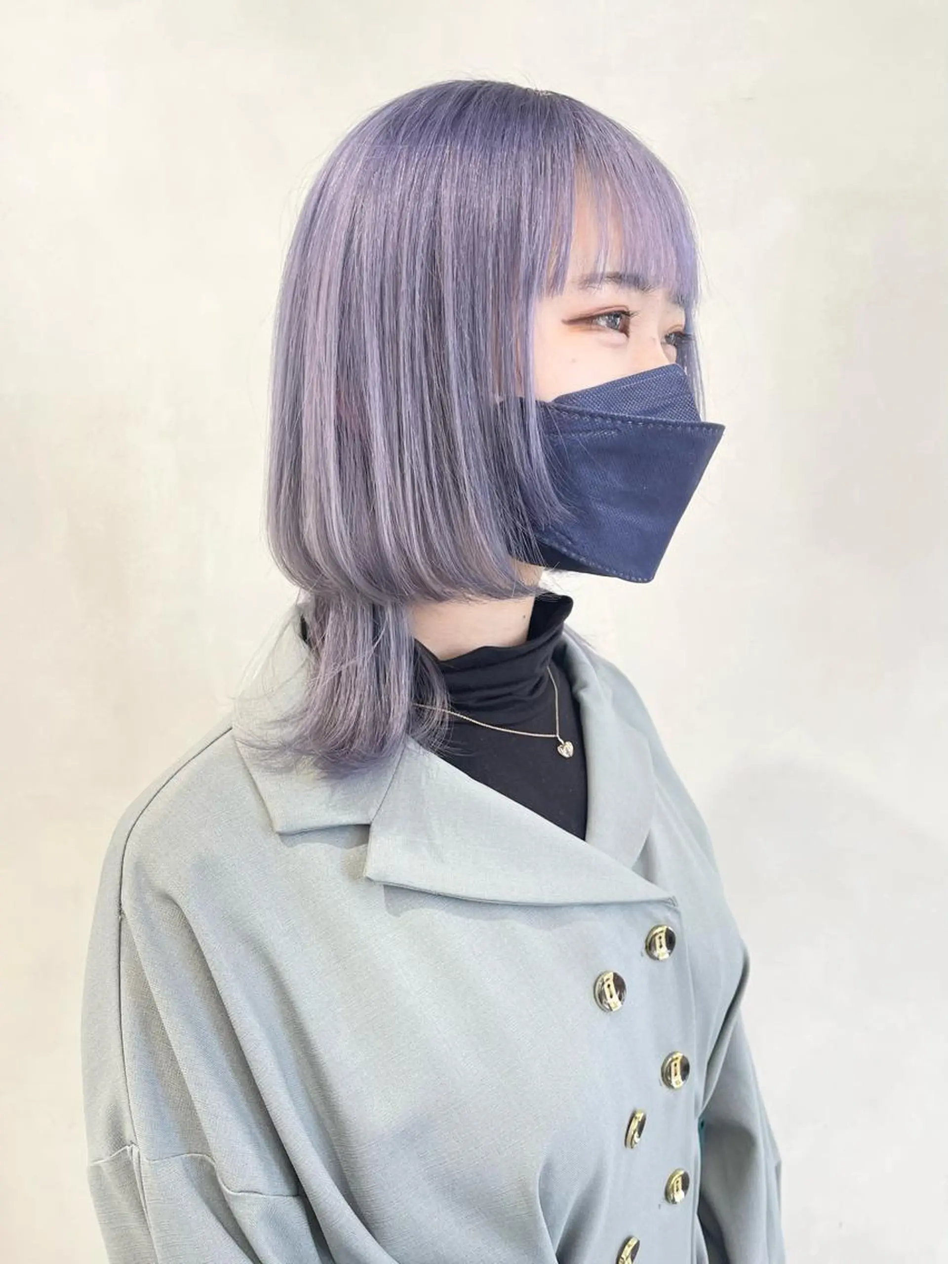 ミディアム カラー ラベンダーカラー カット ヘアカラー トリートメント 🦋レイヤーカット ミドリカワ🦋のヘアスタイル