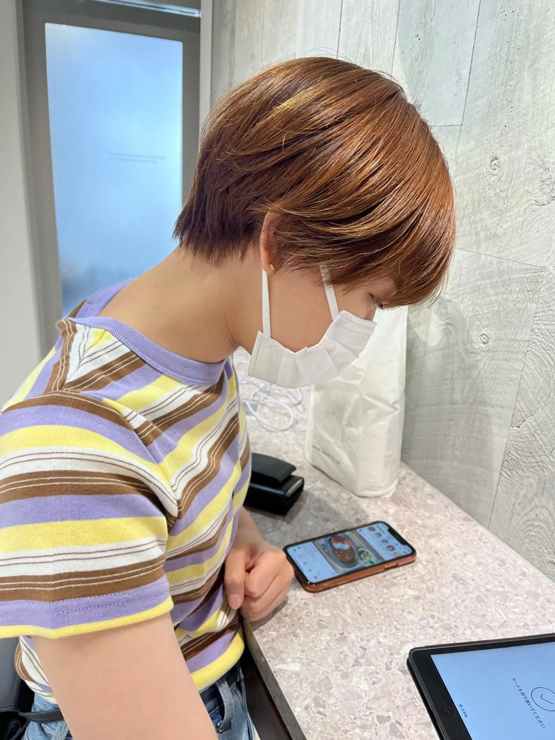 ショート カラー ヘアアレンジ umu.［韓国ヘア /ダウンパーマ］のヘアスタイル