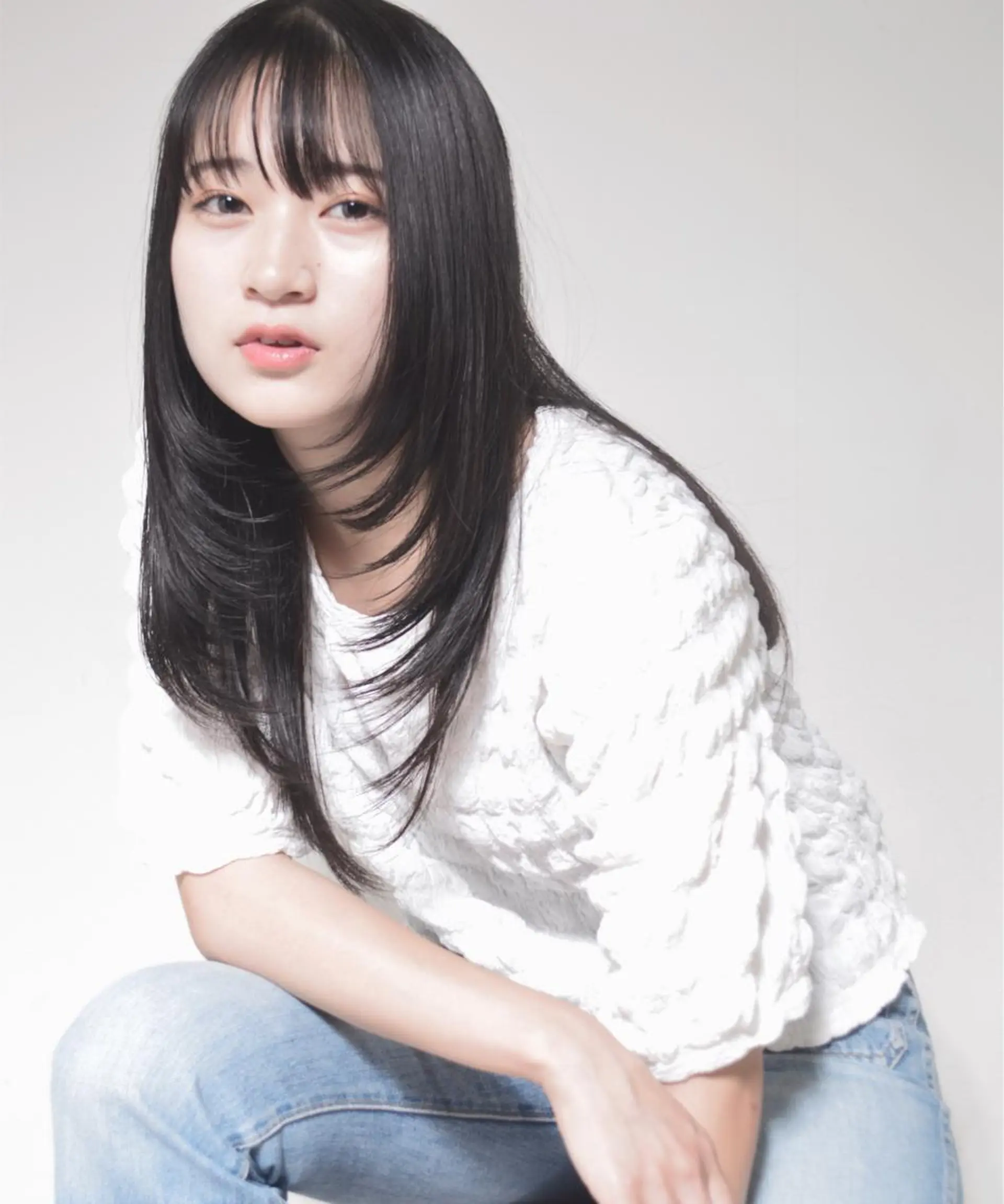 セミロング ✨レイヤー/ 透明感カラー✨冨永剛のヘアスタイル