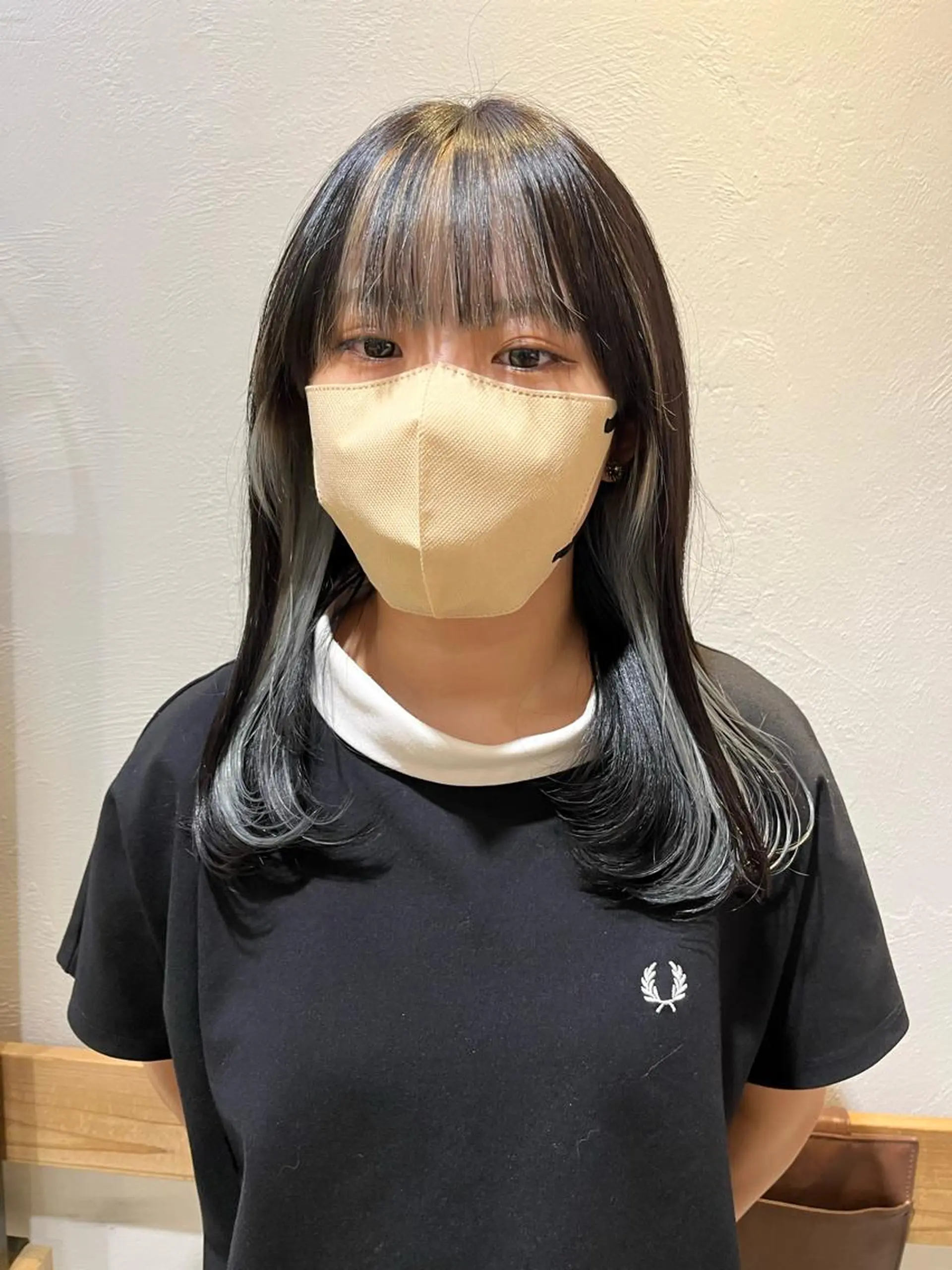 ロング カラー パーマ ヘアアレンジ メンズ メンズハイライト メンズインナーカラー ダブルカラー ハイライトカラー インナーカラー GO TODAY シェアサロン 表参道Flos店所属・nishi fuyumiのヘアスタイル