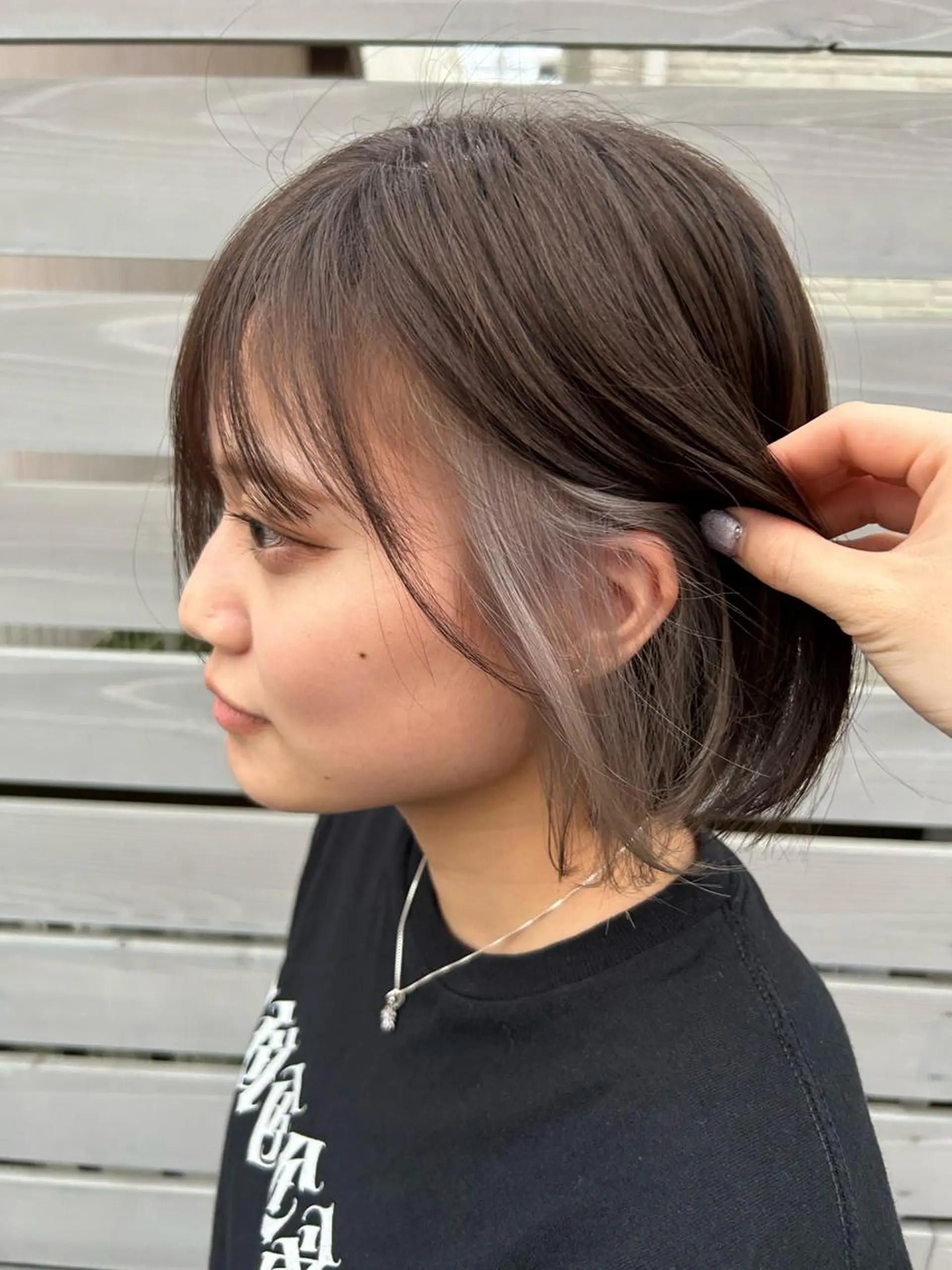 ミディアム カラー バレイヤージュ ブリーチ ケアブリーチ 透明感カラー デザインカラー 💙ルル💙 ハイトーン/レイヤーのヘアスタイル