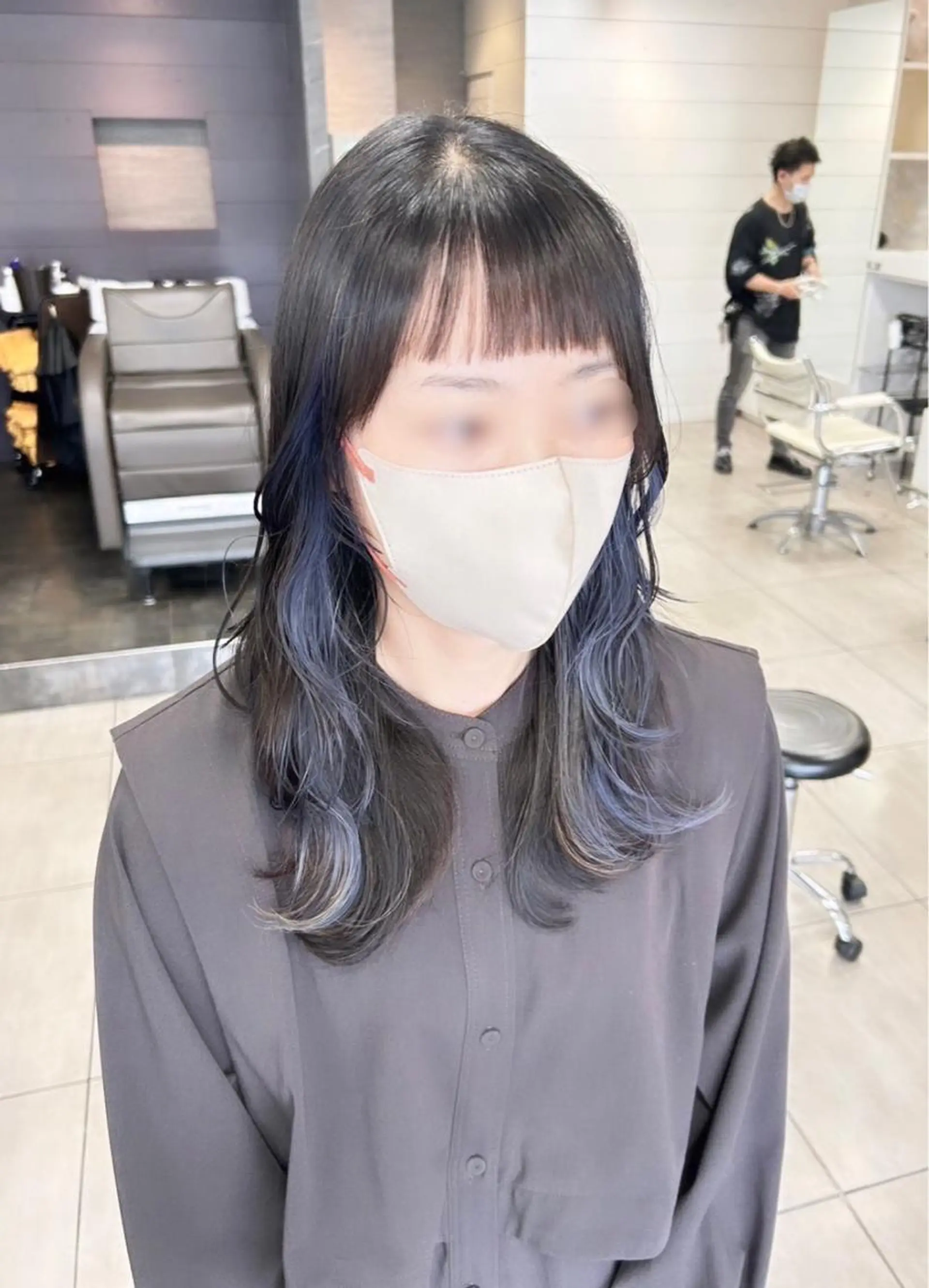 セミロング カット ヘアカラー 🫧艶髪カラー🫧 森本くるみのヘアスタイル
