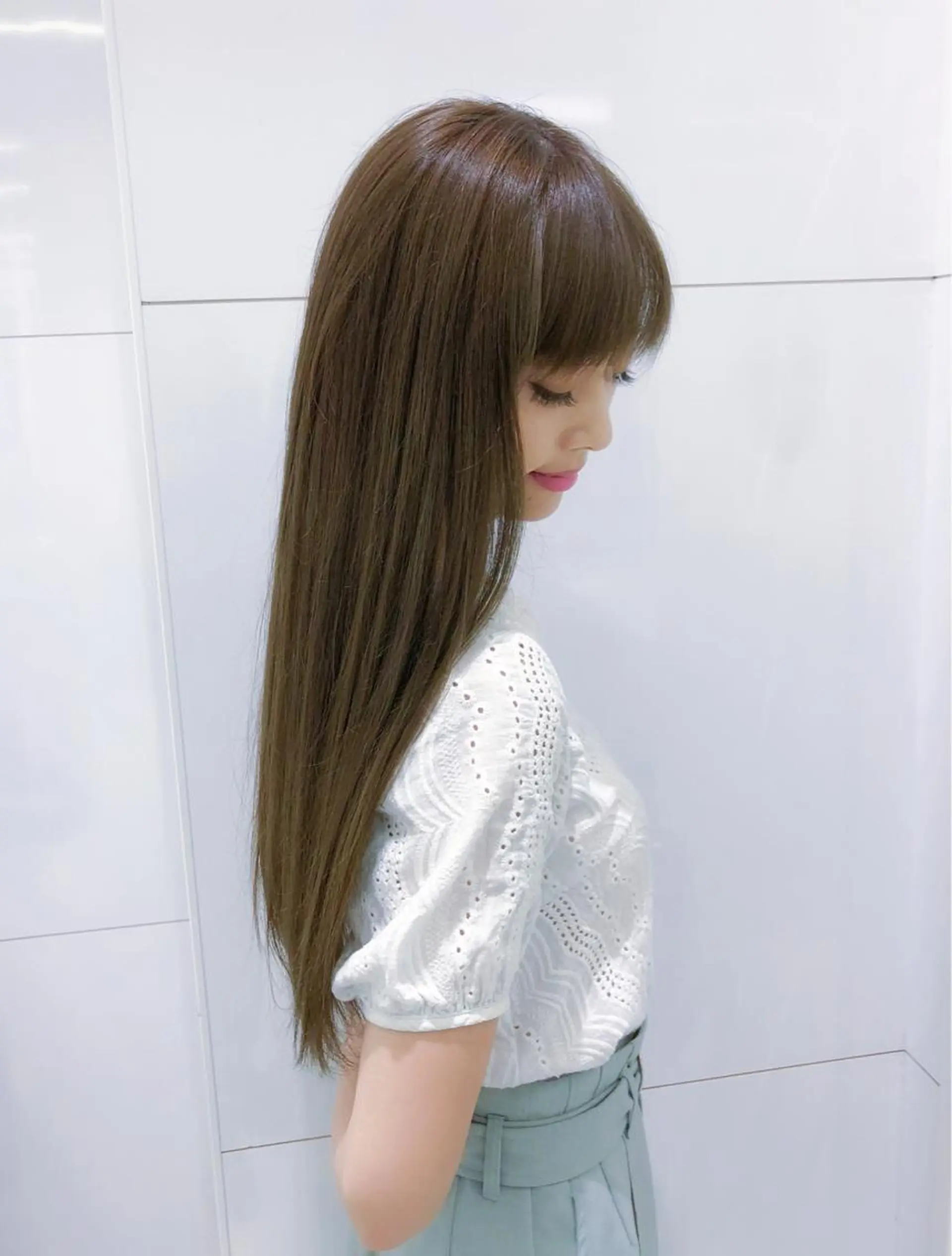 ロング パーマ 縮毛矯正 ストレートパーマ nex the salon vlow所属・趙 英来のヘアスタイル