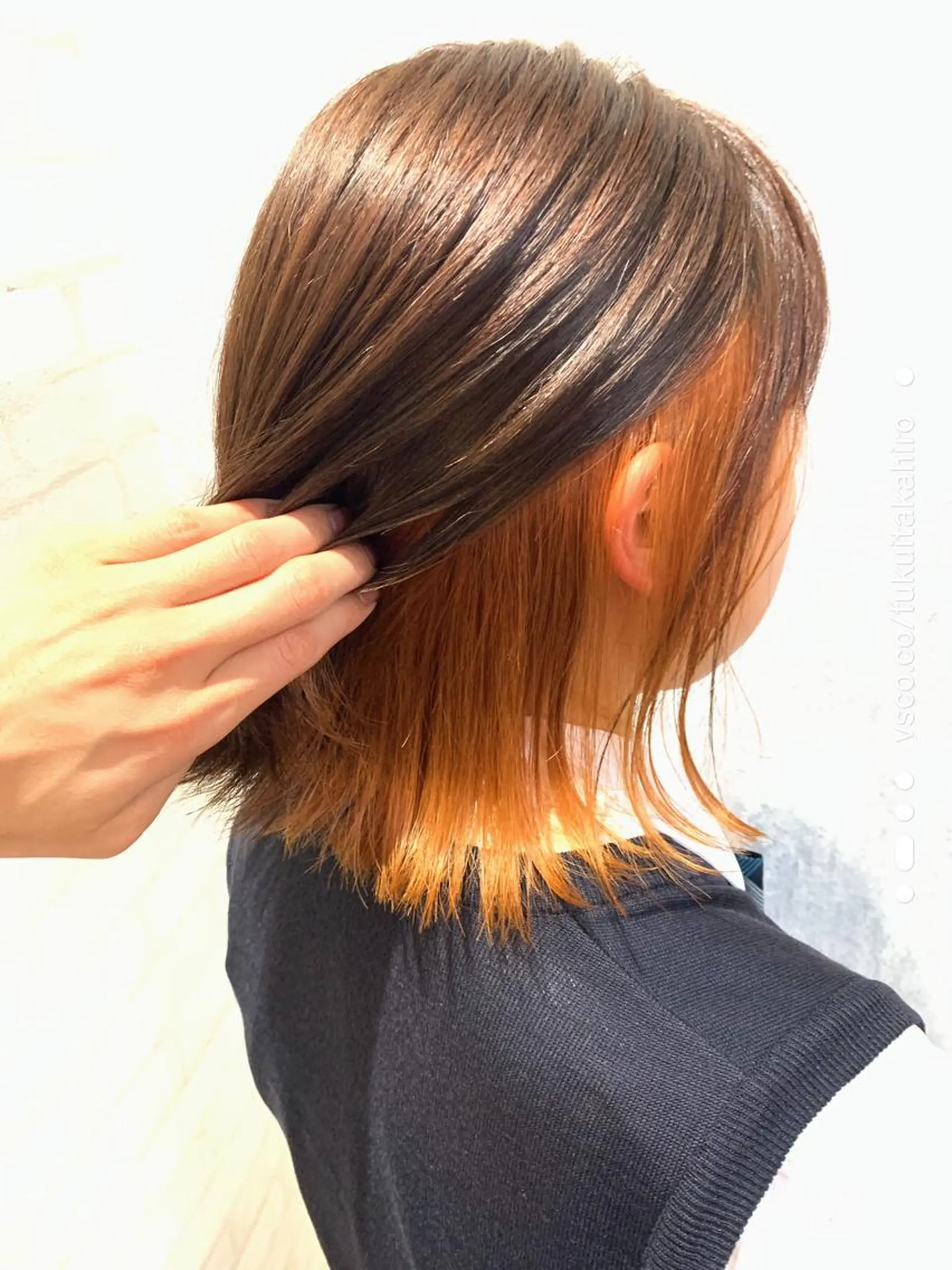 ミディアム ミディアムパーマ アッシュ ボブ 外国人風カラー ハイライト ヘアカラー Zina福岡天神店 艶髪/レイヤー/小顔のヘアスタイル