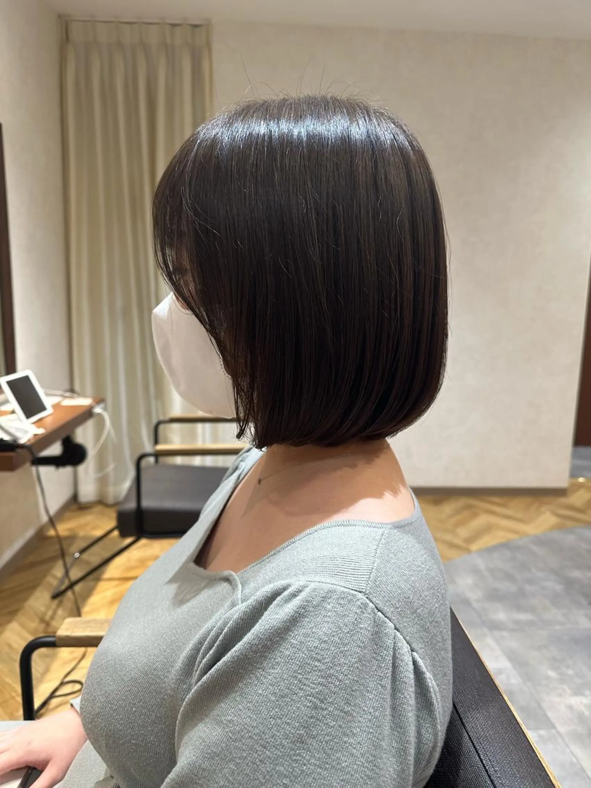 ショート ボブ ショートヘア 小顔カット かえ🩶韓国ボブ🎀 透明感カラー🥣のヘアスタイル