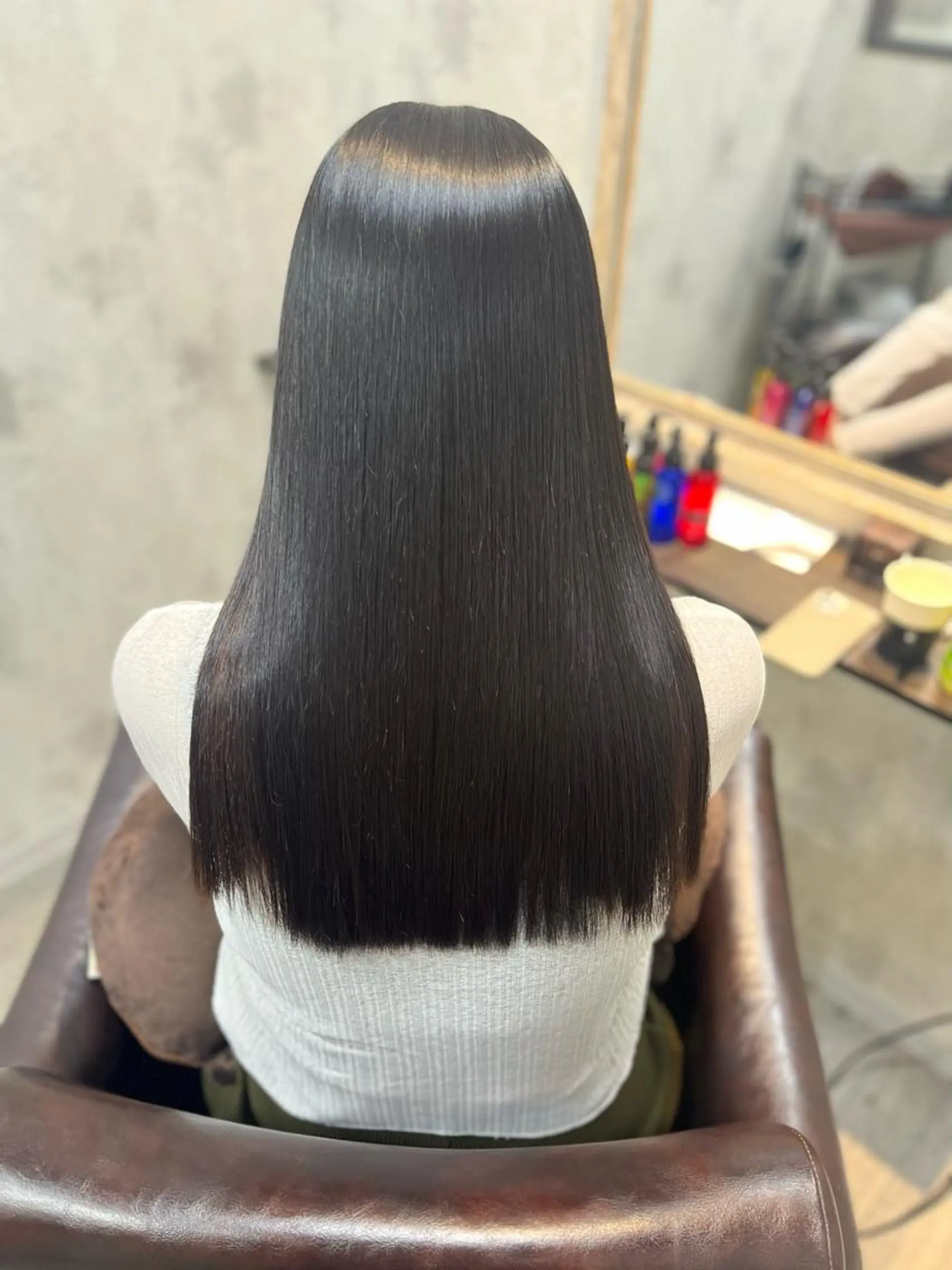 ロング 縮毛矯正 Haru 新宿【ハル】所属・⚜髪質改善東京 エリア1🏅マコト⚜のヘアスタイル