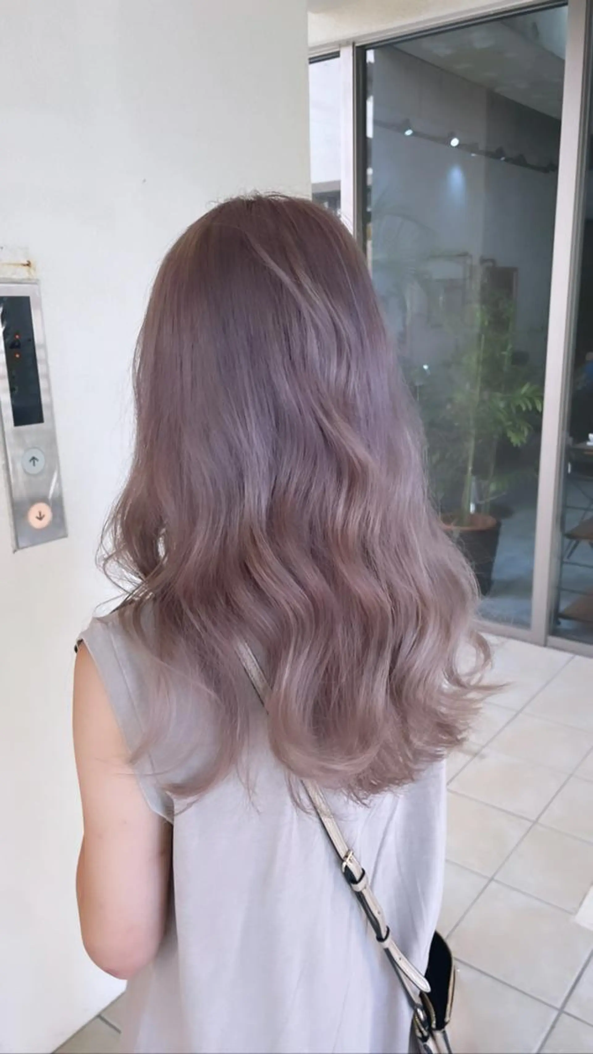 ロング アッシュ 韓国風カラー ボブ ハイライト 韓国風ヘア andKおもろまち店 艶ダブルカラー✨のヘアスタイル