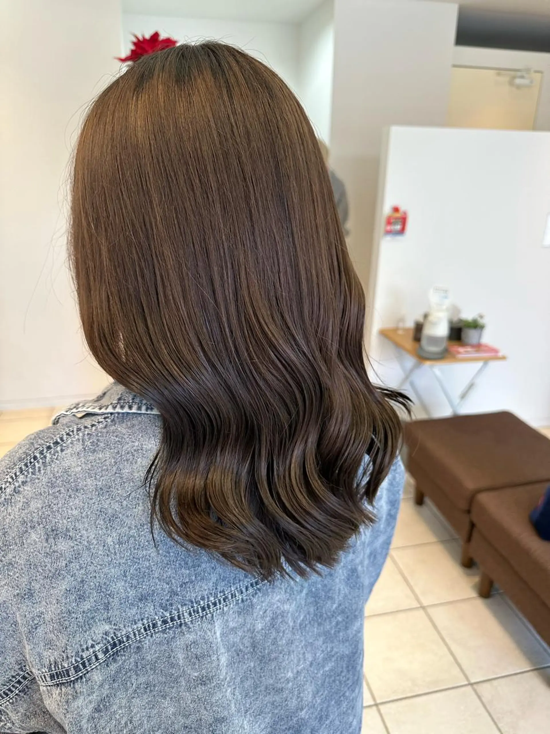 セミロング カラー ヘアアレンジ ブラウンカラー チョコレートブラウン 透明感カラー ヘアカラー Cloe 梅田所属・🌼北口 絢🌼のヘアスタイル