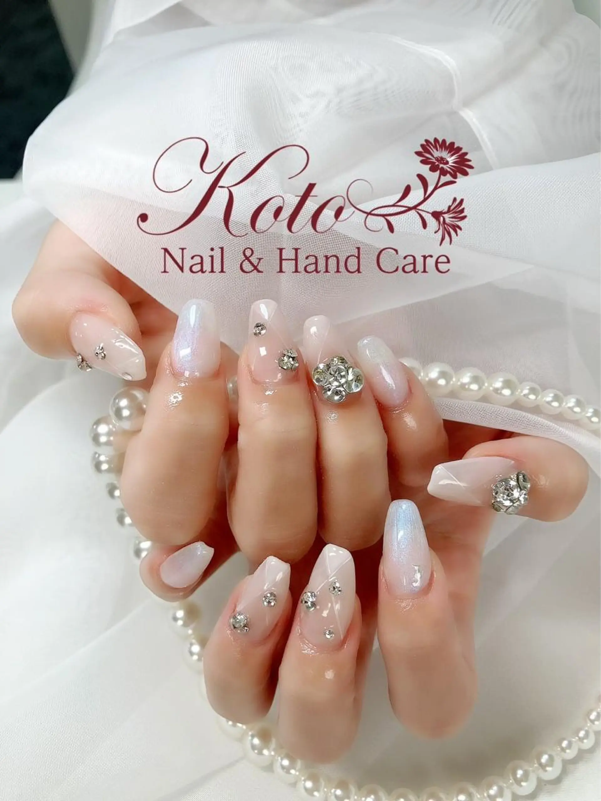 ネイル べっ甲ネイル ボルドー 長さ出し フラッシュネイル フットネイル Risa ネイルサロンKOTOのネイルデザイン