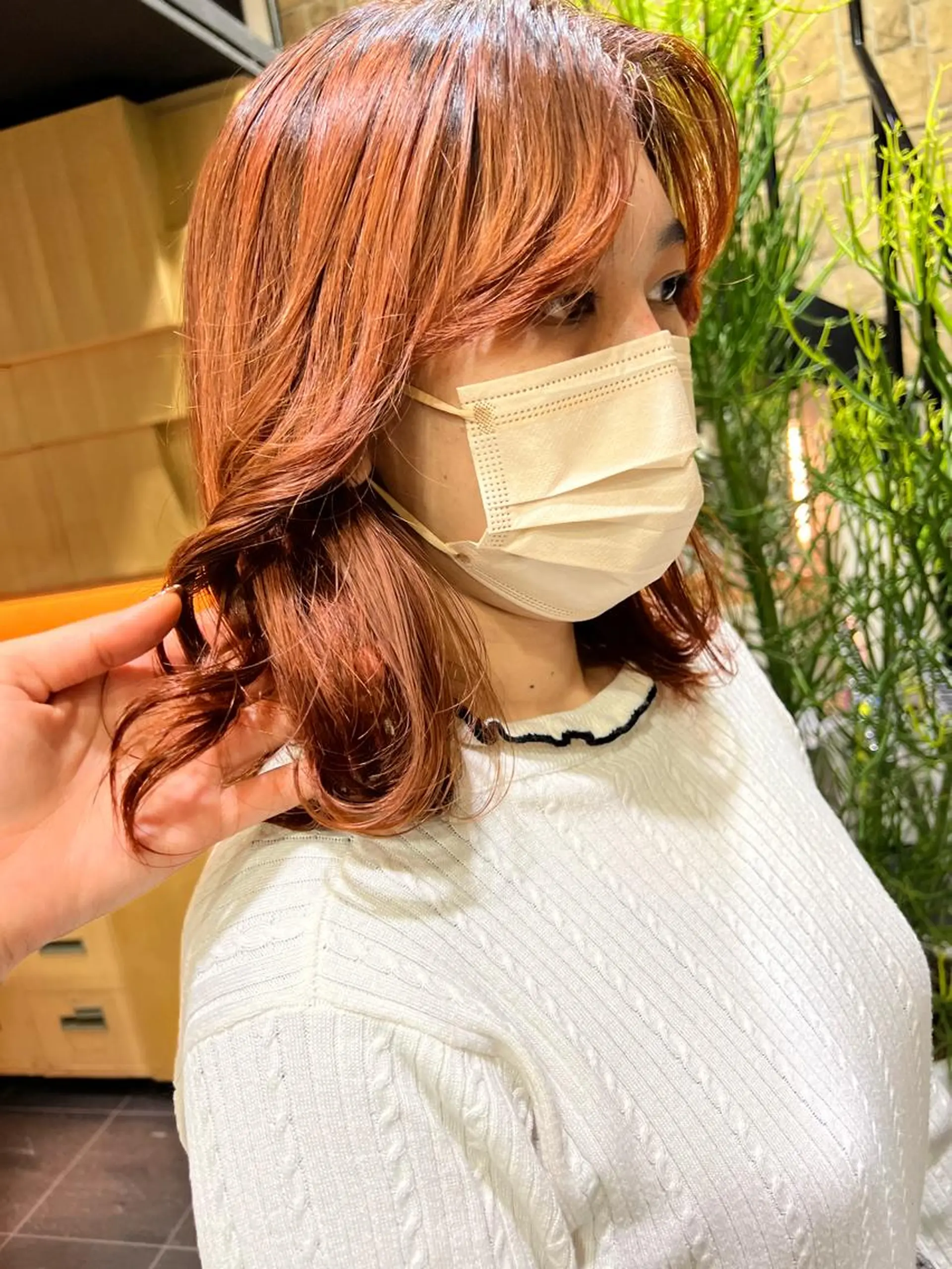 ミディアム カラー ヘアアレンジ チャンモリパーマ/韓 国/Minami🦋のヘアスタイル