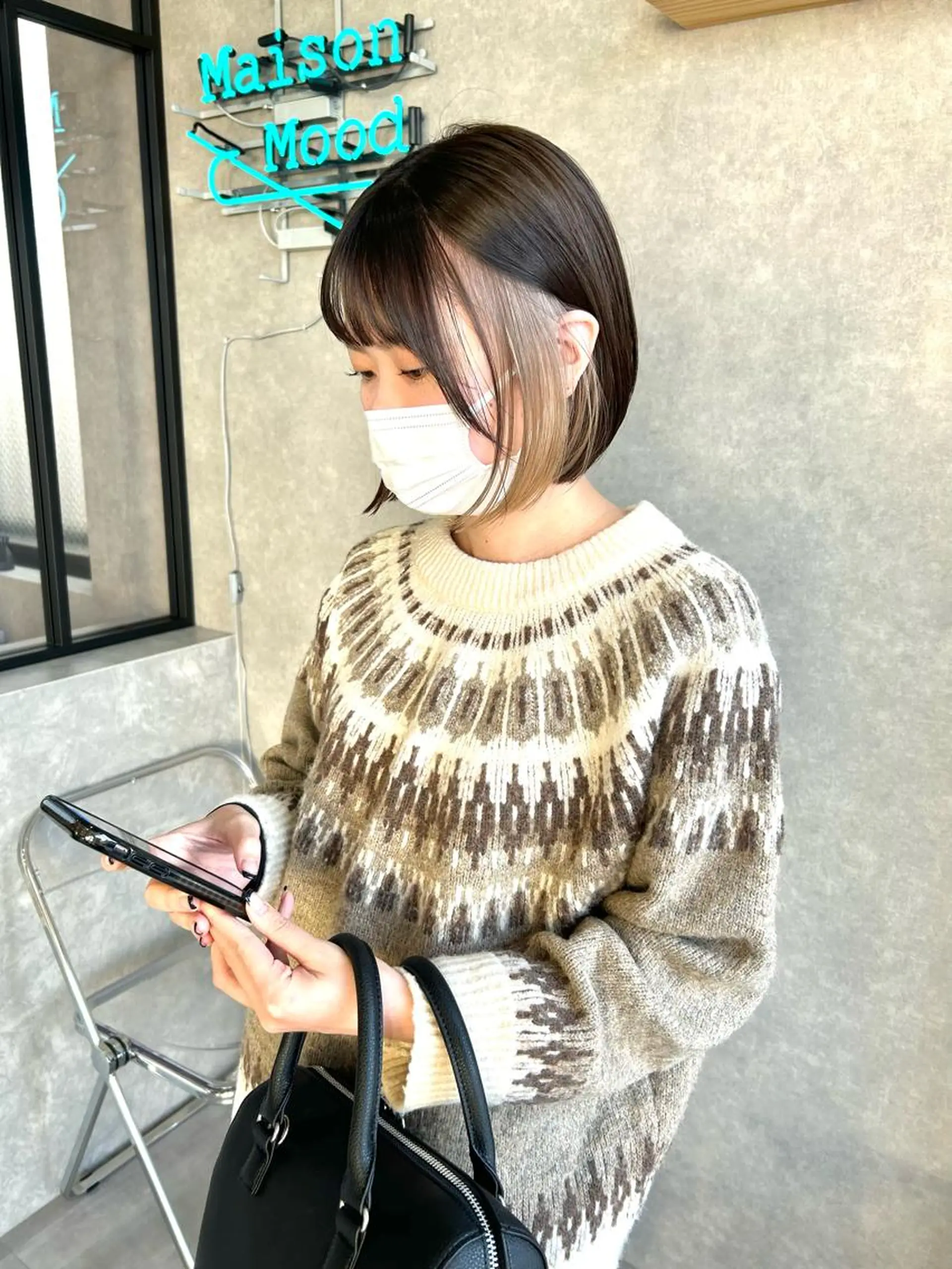 ショート カラー カット ヘアカラー トリートメント mood tatemachiのヘアスタイル