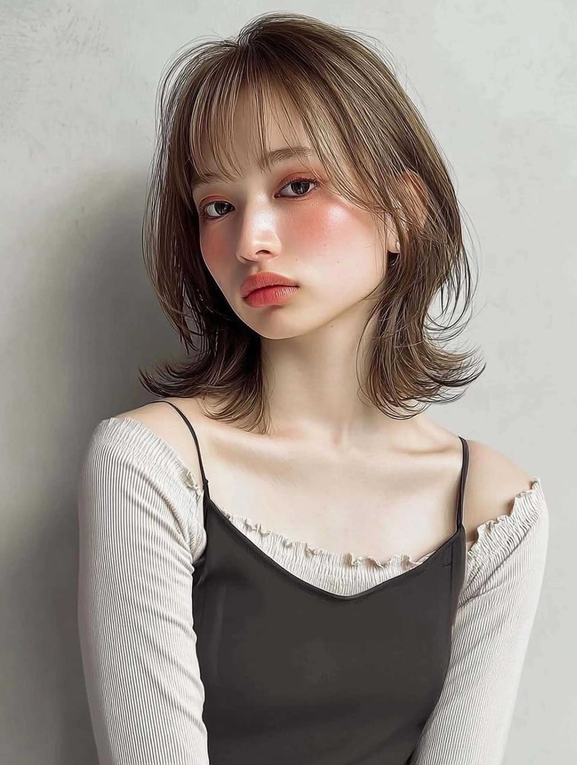 ミディアム カラー ブリーチ ダブルカラー 髪質改善 縮毛矯正 トリートメント カット ヘアカラー レイヤーカット✨ 福井雄登のヘアスタイル