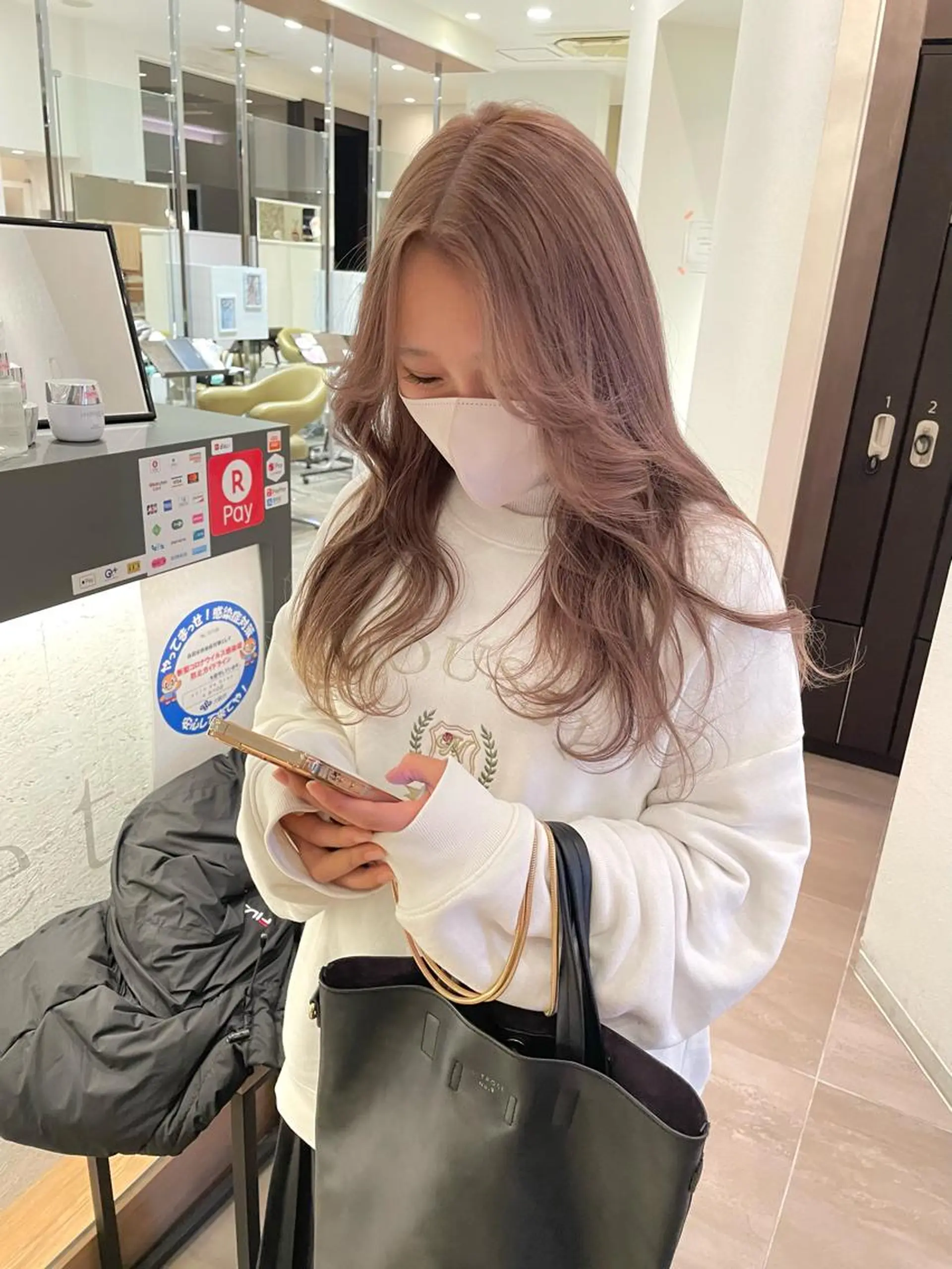 カラー カット ヘアカラー トリートメント 🫧ミルクティーベー ジュ🫧門脇ゆう🎀のヘアスタイル