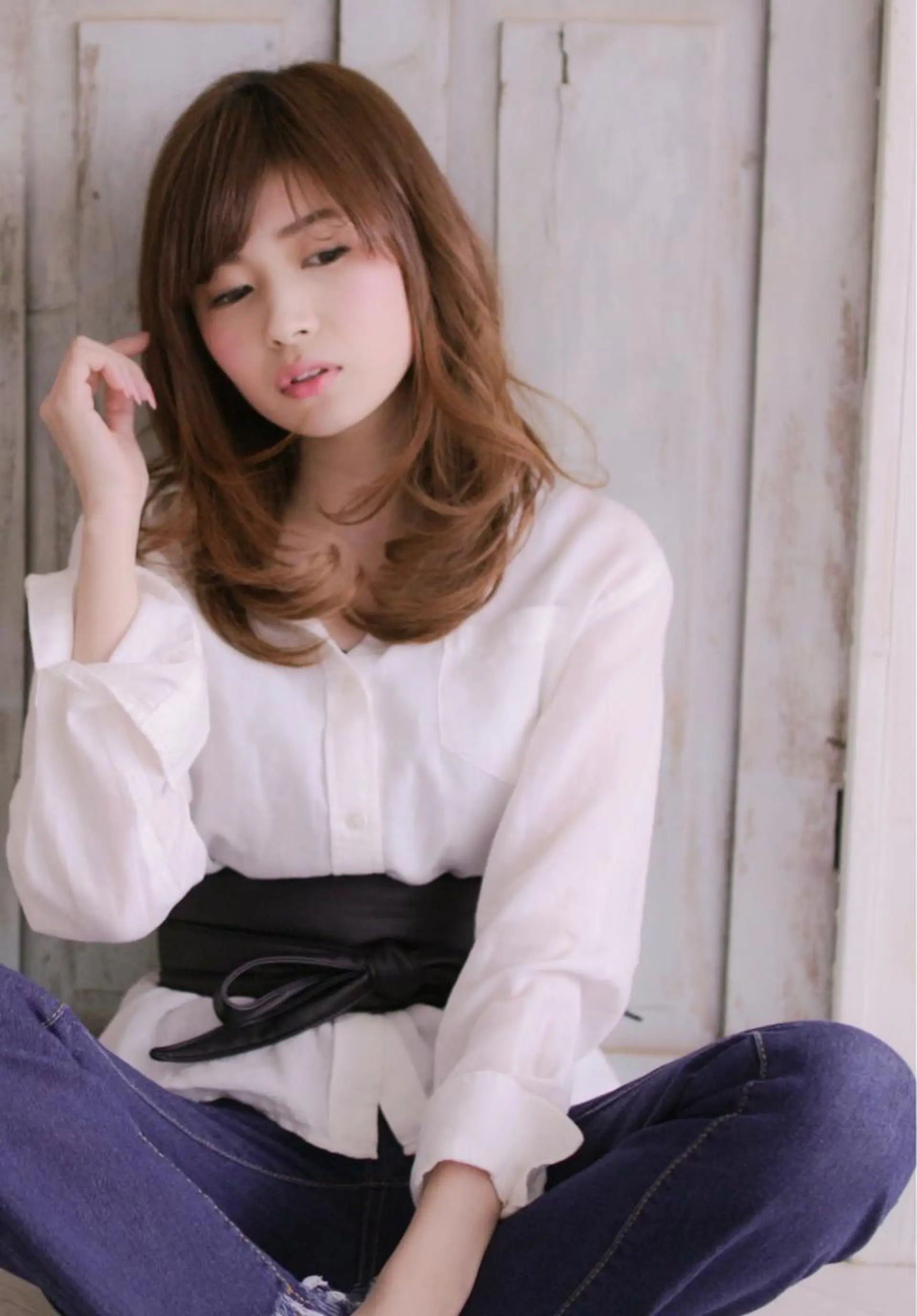 ロング ハイライト レイヤーカット HAILEY所属・ブリーチ・縮毛矯正 特化 山下良孝✂️のヘアスタイル