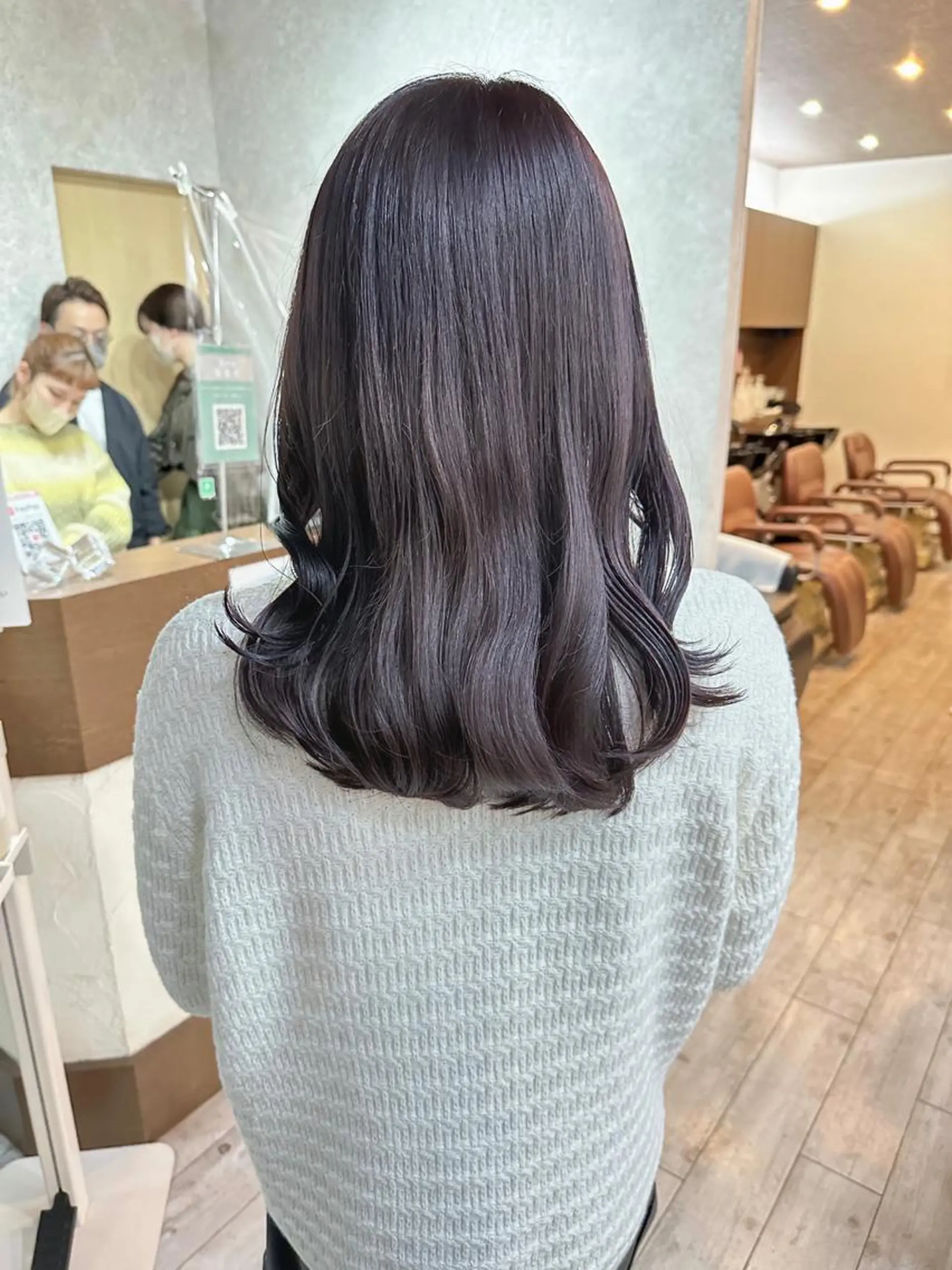 ミディアム カラー ヘアカラー トリートメント 高橋 みく/ minim 暖色のヘアスタイル