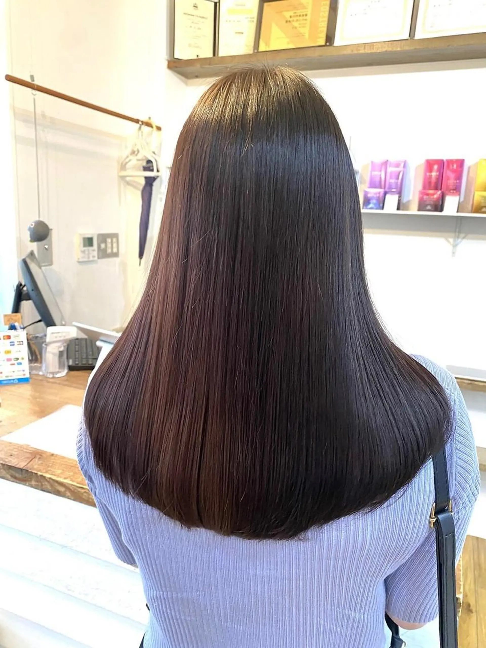 ロング ロング 縮毛矯正 奥田 誠司のヘアスタイル