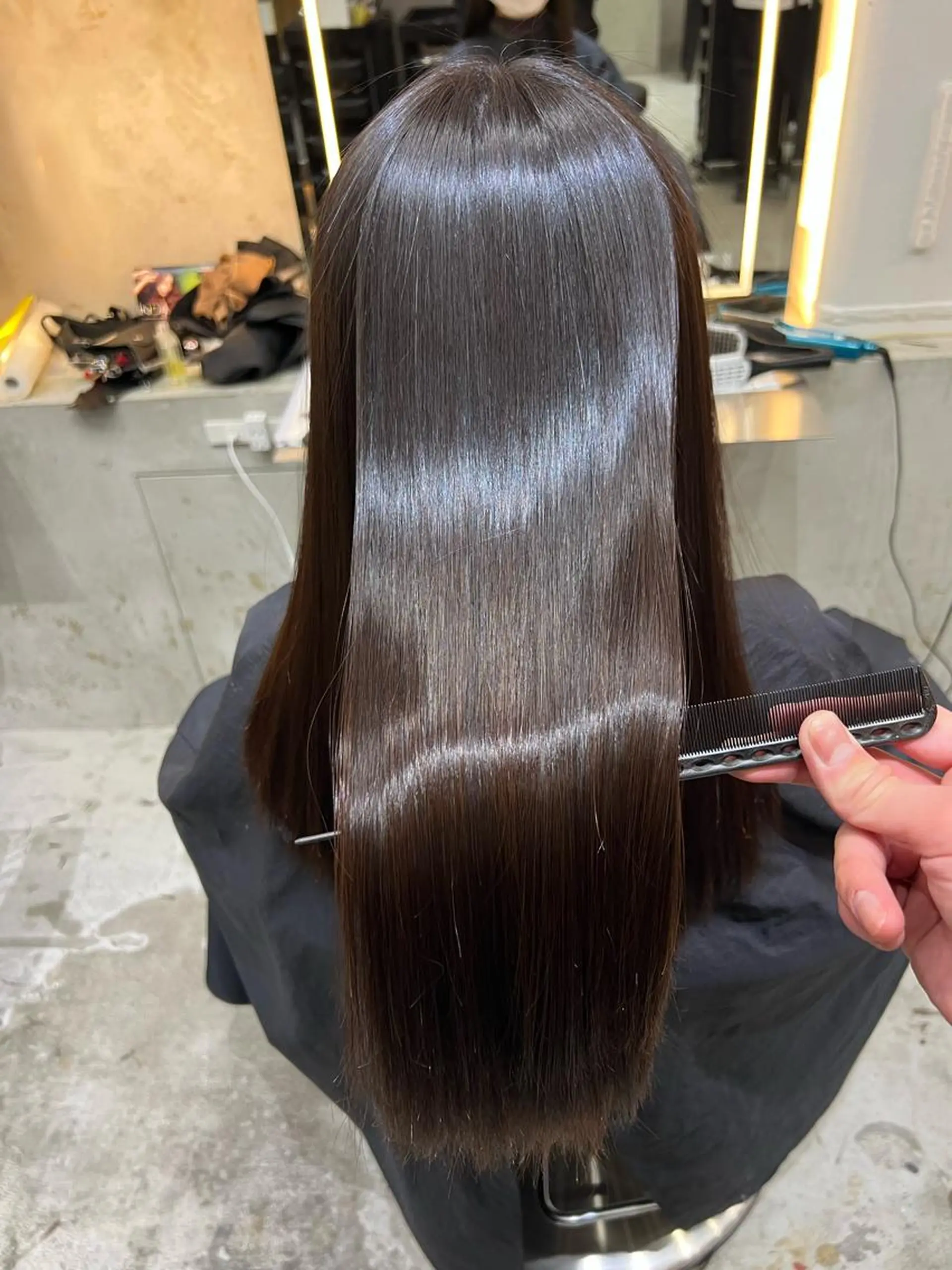 セミロング カット 縮毛矯正 トリートメント ヘアセット ボブ×縮毛矯正× 髪質改善/三ツ木一生のヘアスタイル