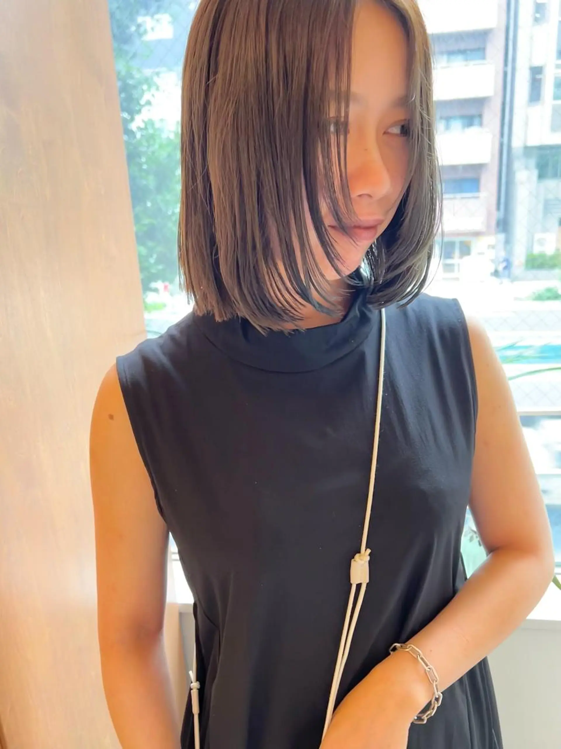 ミディアム ミディアムパーマ ボブ ウルフカット レイヤーカット/ 透明感カラー レイのヘアスタイル