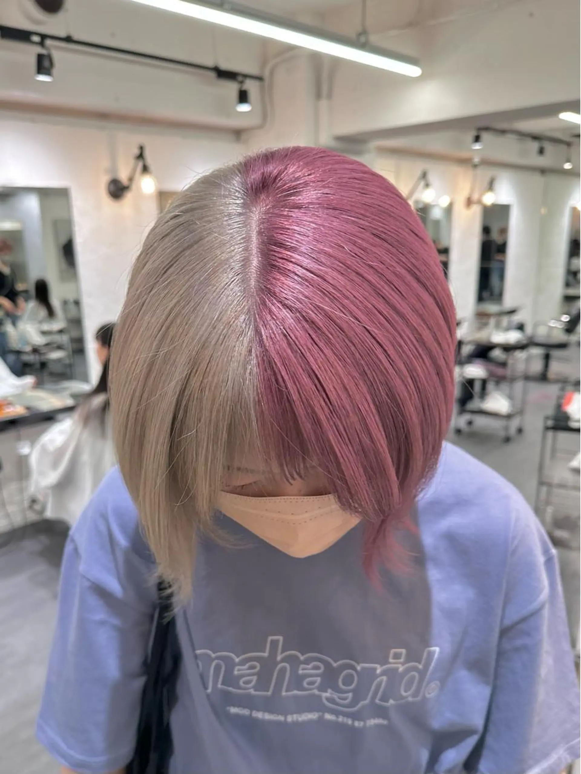 ショート カラー カット ヘアカラー トリートメント 梅田ハイトーン チダ ヒナノのヘアスタイル