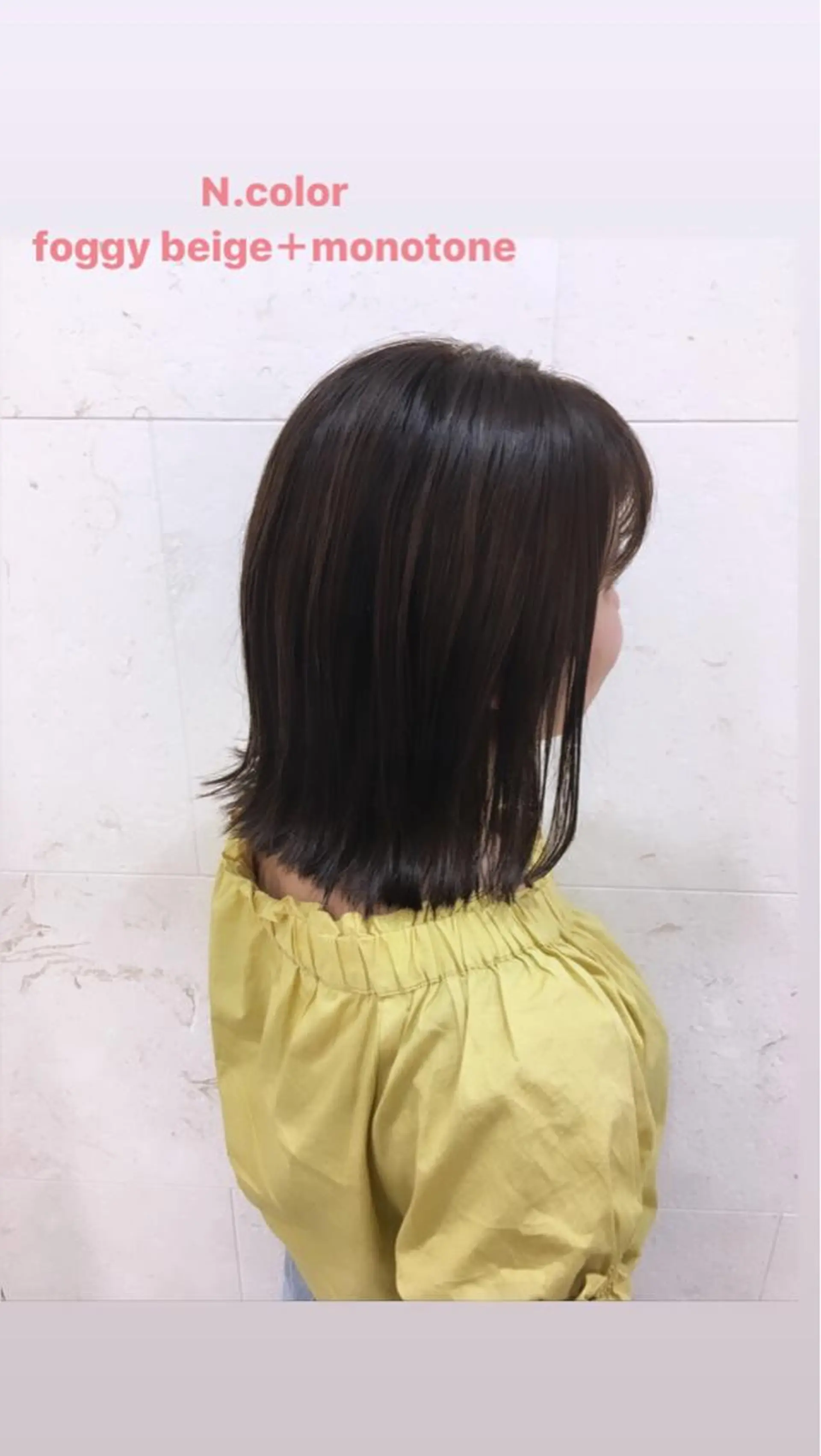 ミディアム カラー ベージュカラー フォギーベージュ カット ヘアカラー トリートメント 斉藤 貴也のヘアスタイル