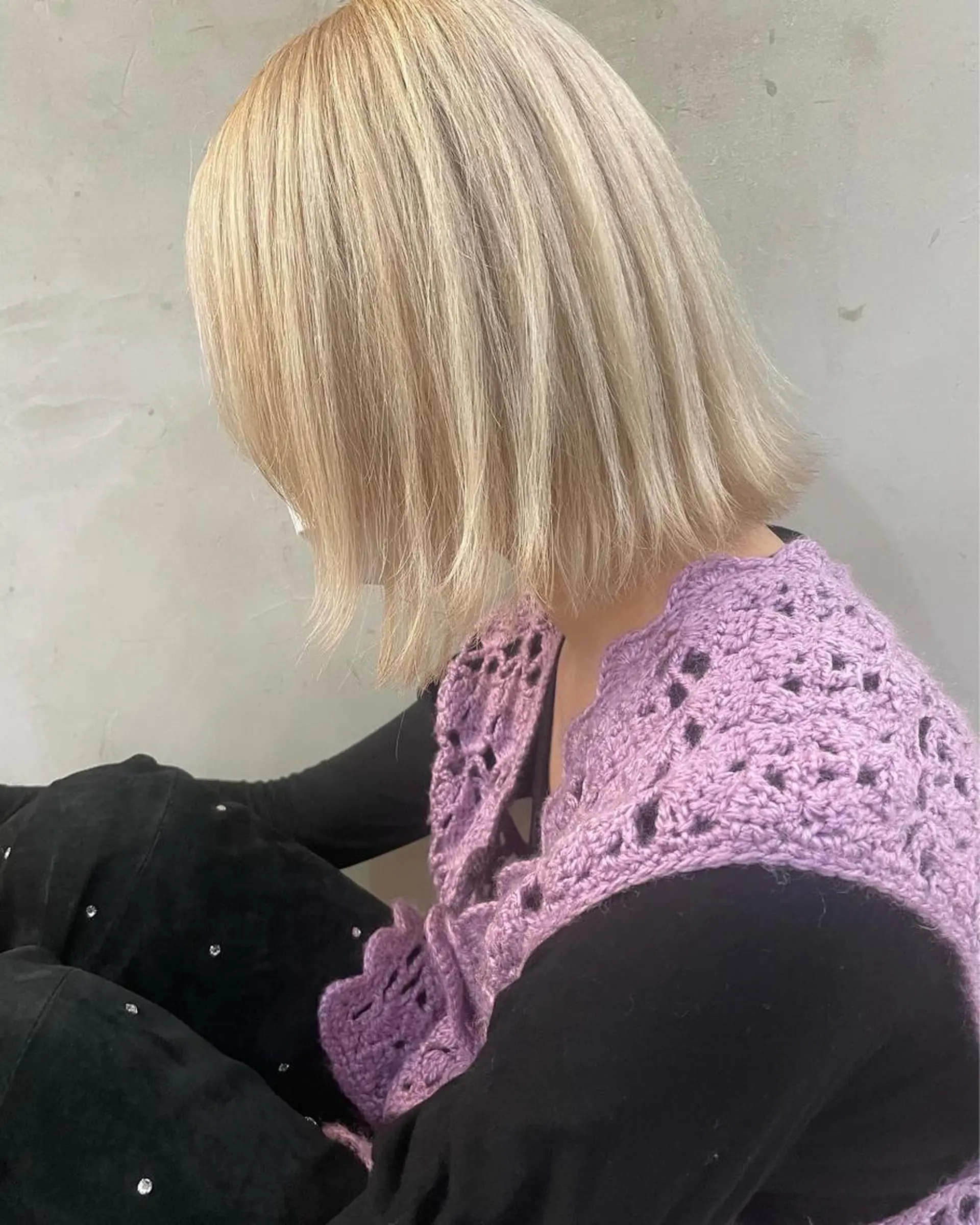 セミロング 小顔レイヤー×コンパ クトボブ/林隆平のヘアスタイル