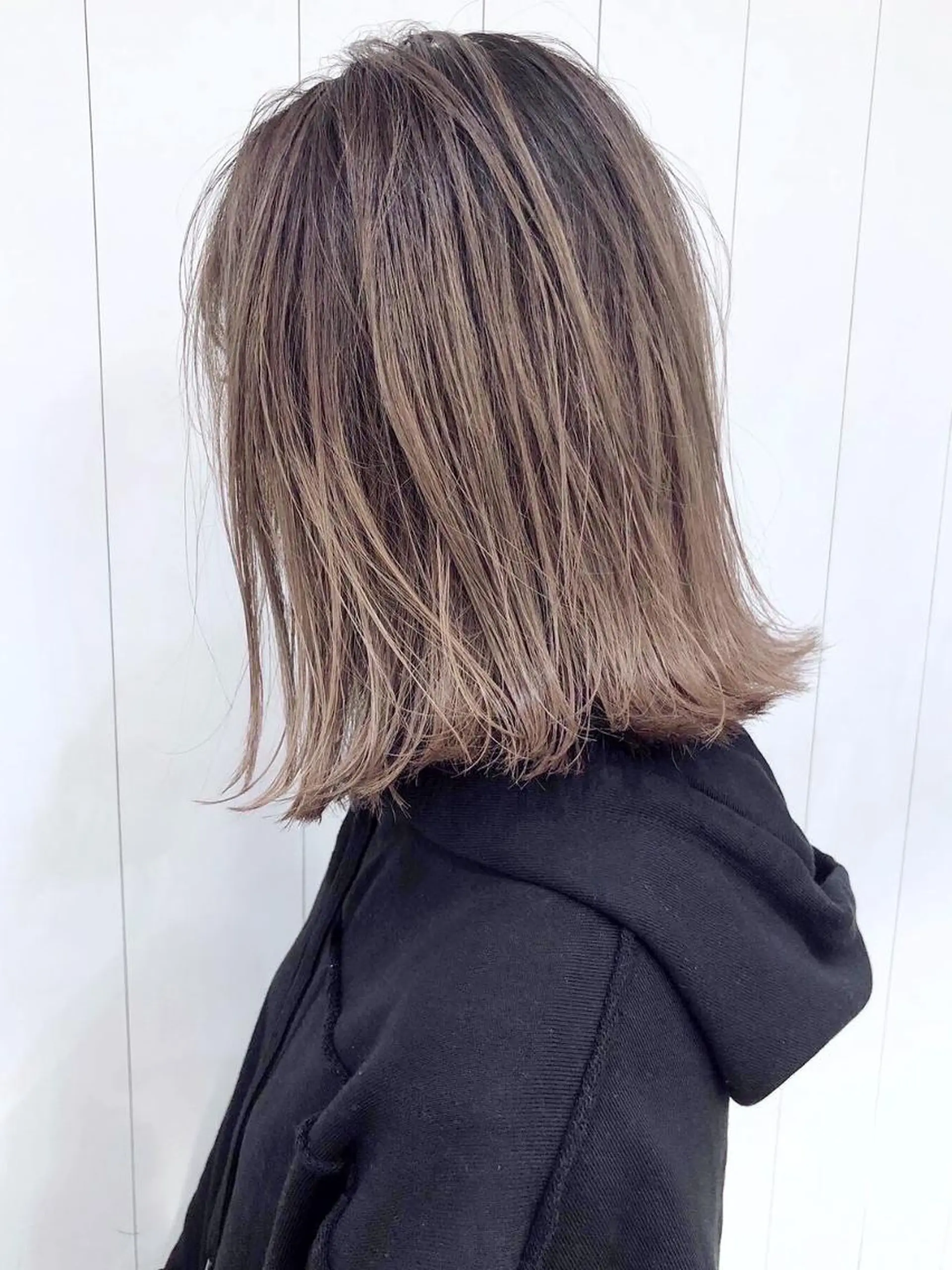 ミディアム カラー パーマ ヘアアレンジ グラデーションカラー グレージュ ハイライトカラー ハイライト ITbyALBUM 八王子店のヘアスタイル