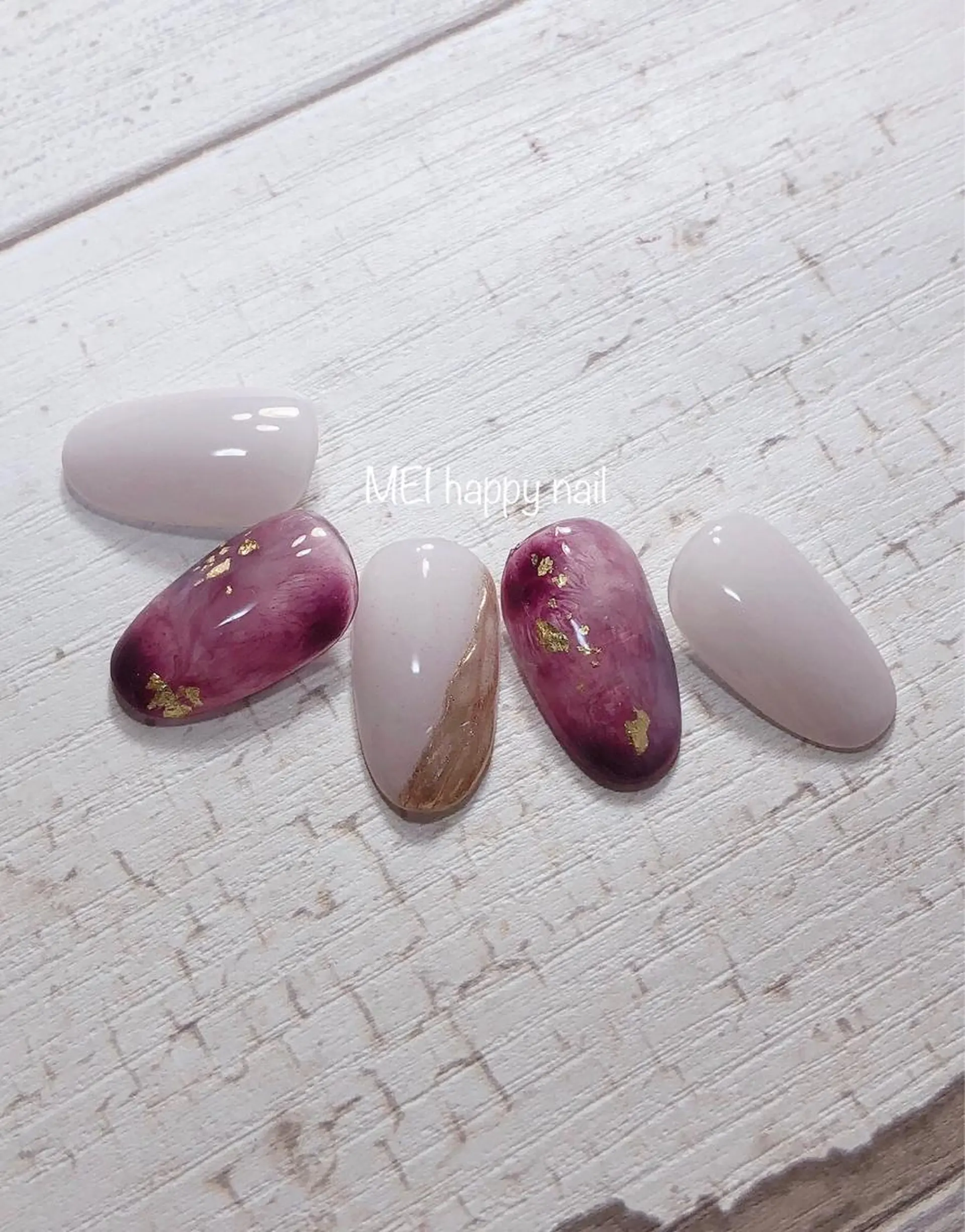 ネイル 北浦和 自爪育成ケアのネイルデザイン