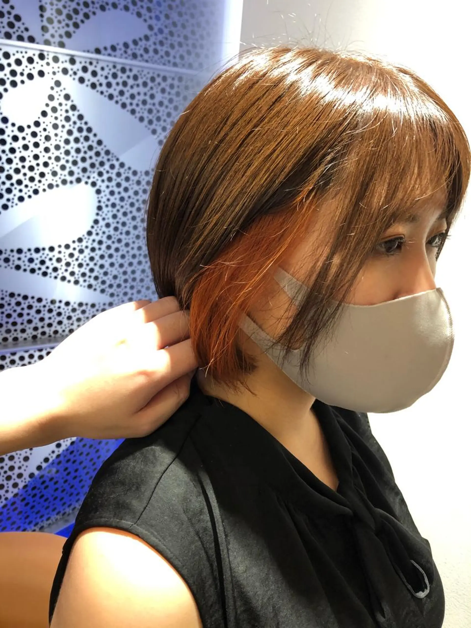 ショート カラー オレンジ MichioNozawaHairSalonGinza所属・watanabe kazukiのヘアスタイル