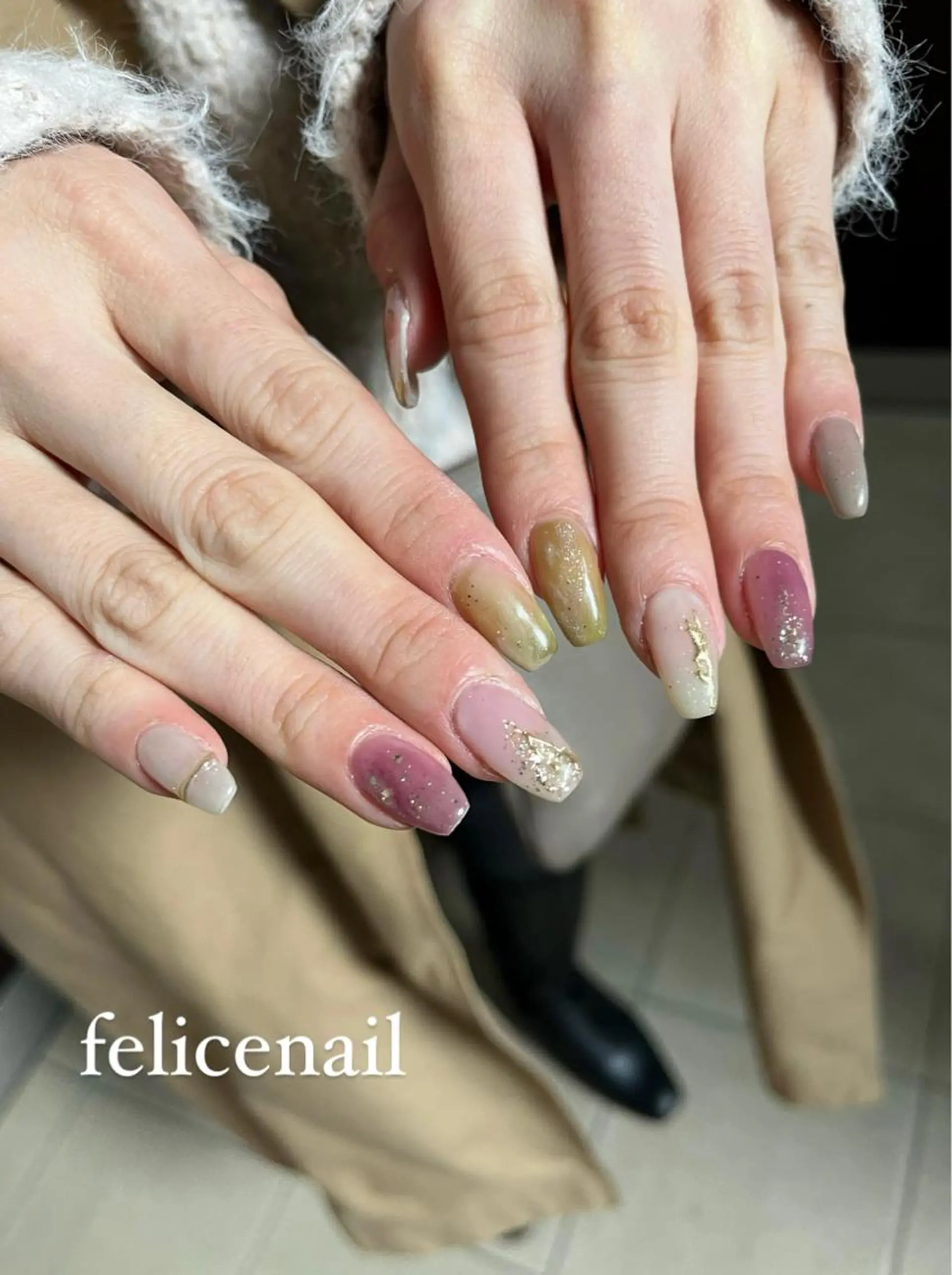 ネイル ニュアンスネイル 春ネイル felice nailのネイルデザイン