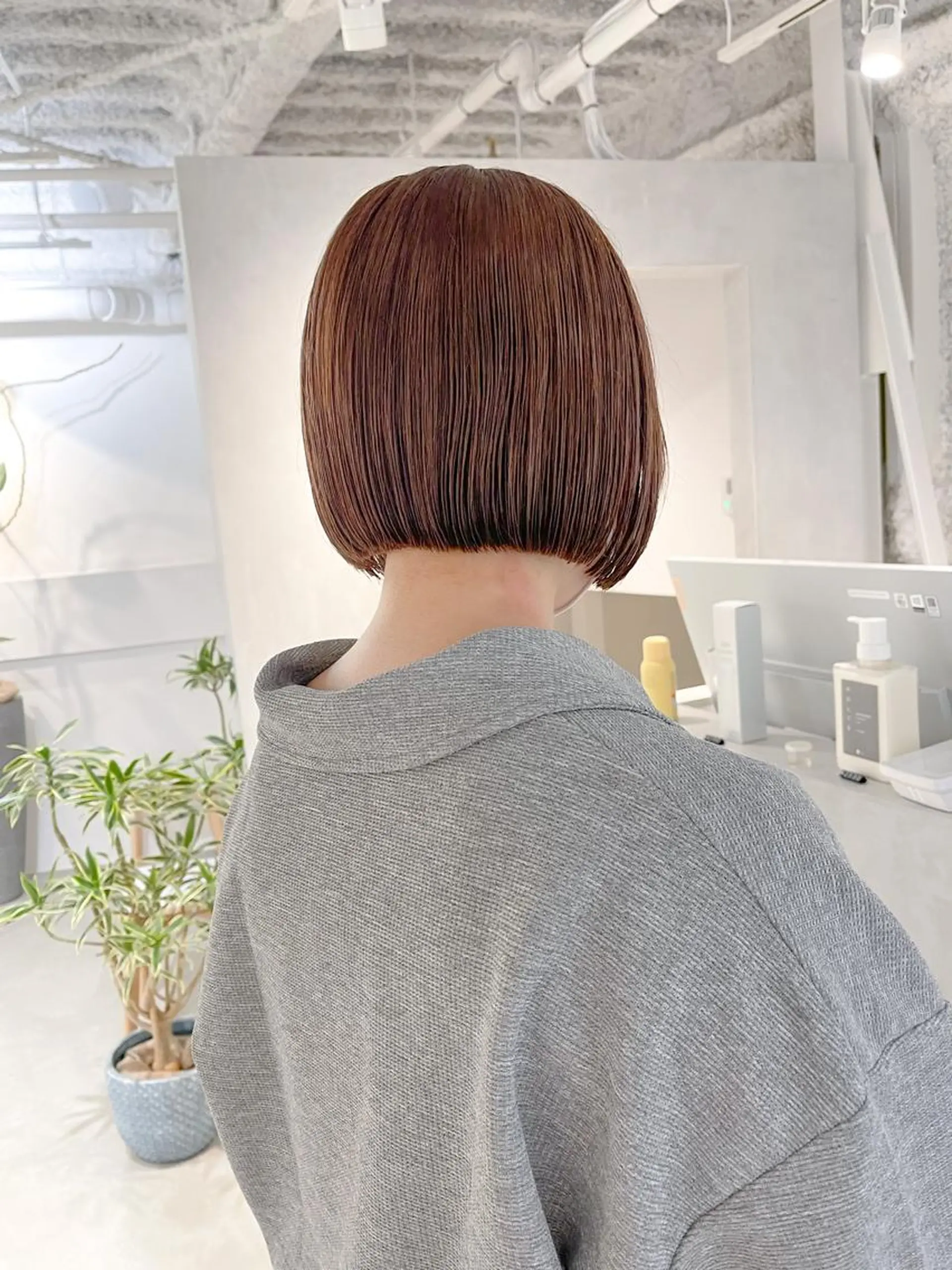 ミディアム カラー ボブ カット ヘアカラー トリートメント 川本 裕🌿のヘアスタイル