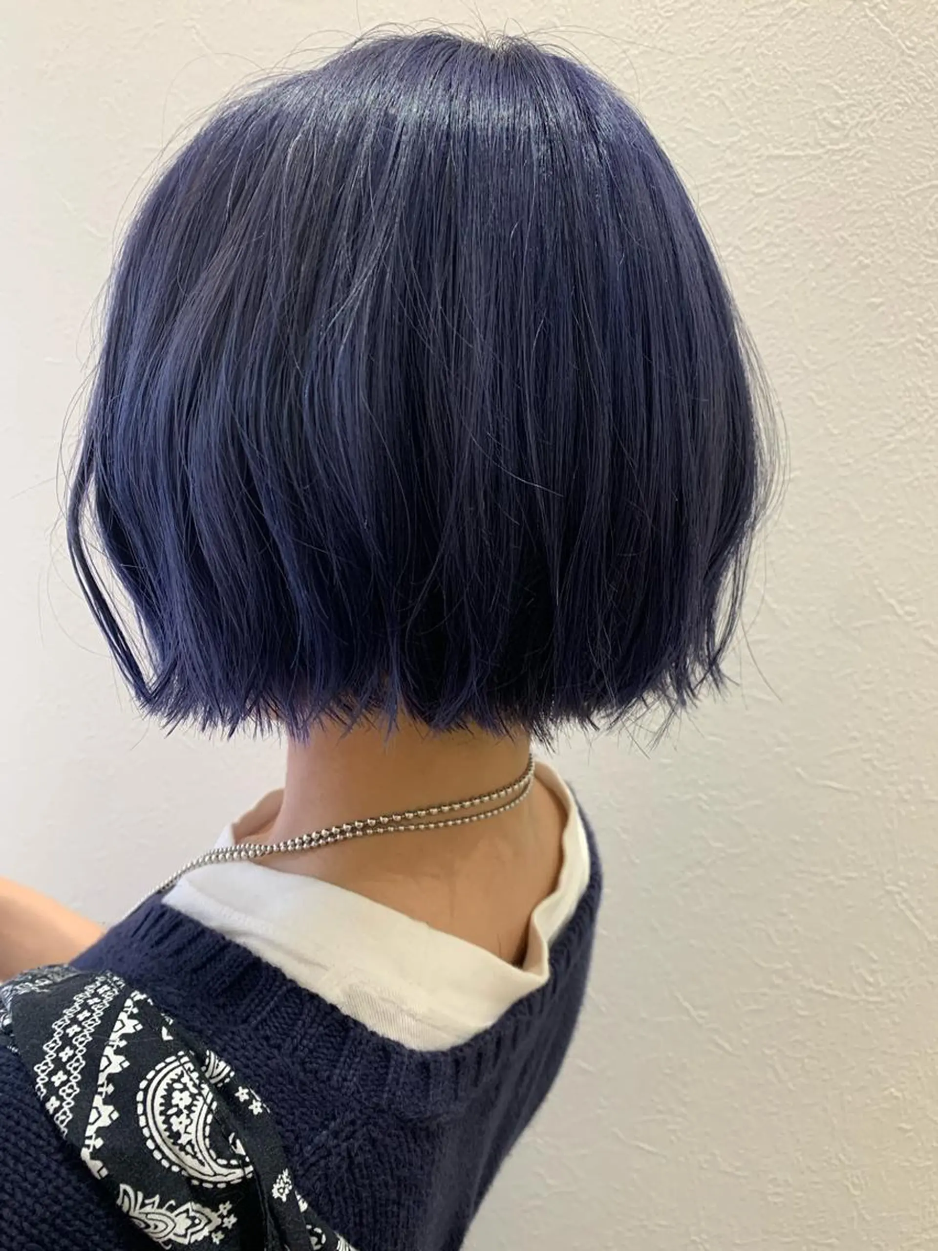 ショート カラー ブリーチ ブルーカラー ブルーバイオレット バイオレットカラー カット ヘアカラー トリートメント hub hair レイヤー/透明感のヘアスタイル