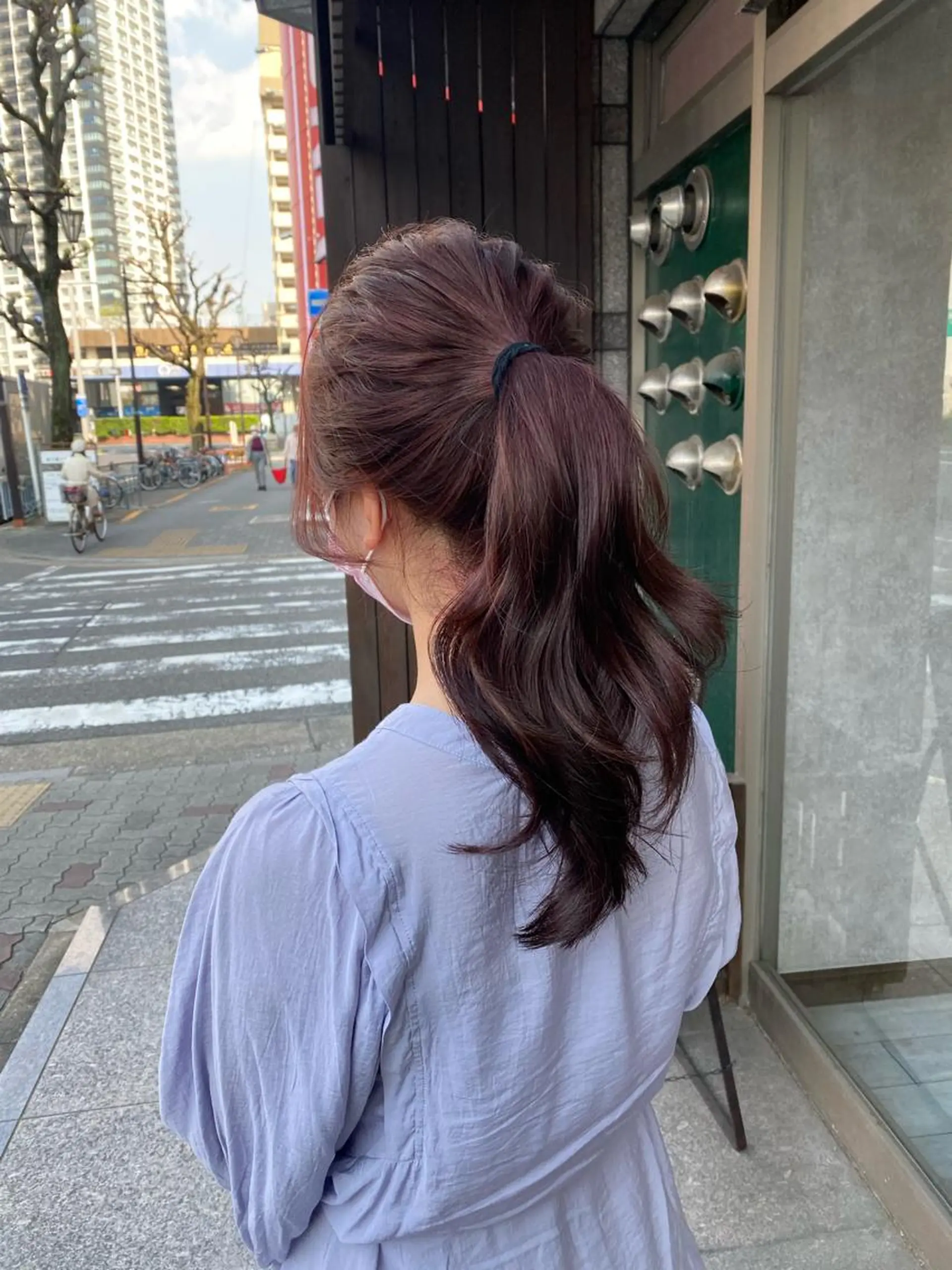 セミロング カラー ブリーチ ブリーチなしカラー ピンクカラー イチカワ ミオ/ minim hairのヘアスタイル