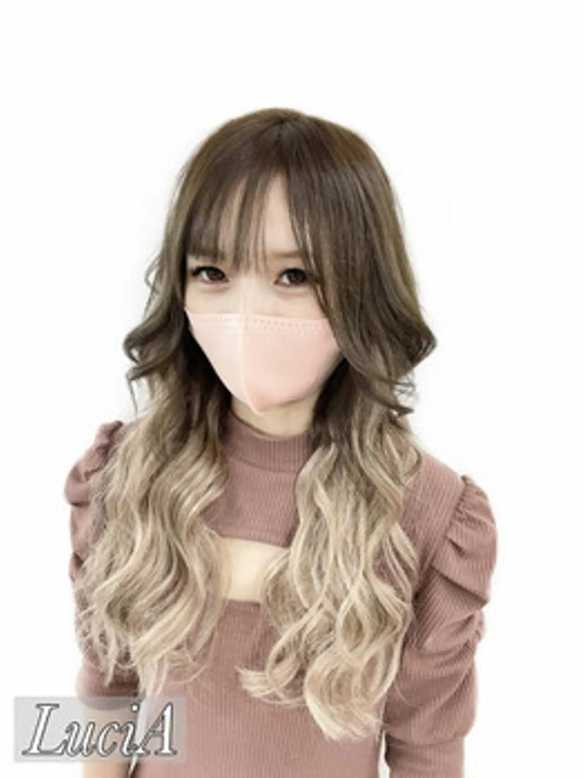 ロング カラー ヘアアレンジ ブリーチ ケアブリーチ ダブルカラー グラデーションカラー イルミナカラー LuciA/エクステ カラーのヘアスタイル