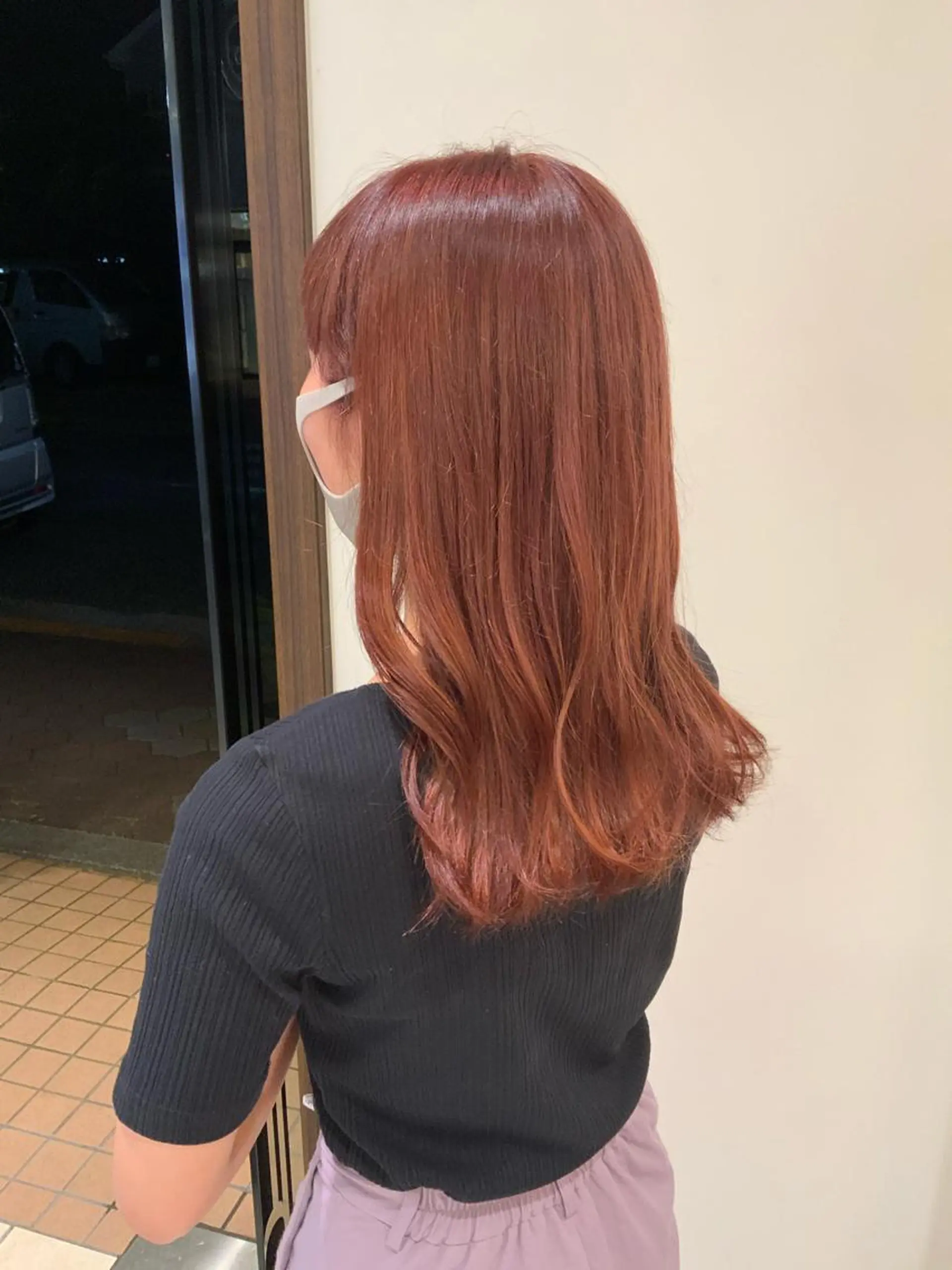 ロング オレンジブラウン トリートメント 韓国風ヘア♡ runaのヘアスタイル