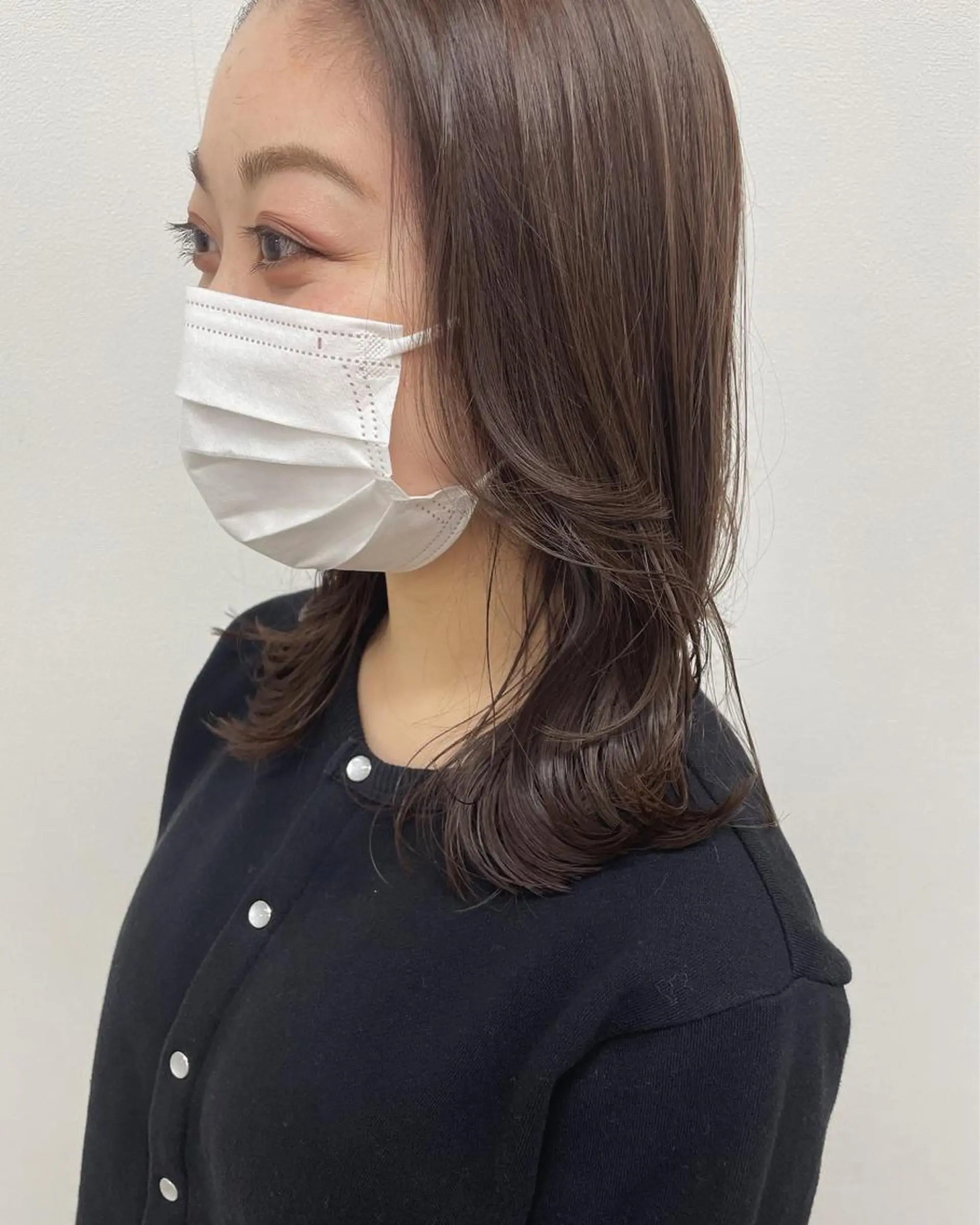 セミロング カラー ヘアアレンジ ベージュカラー 韓国風ヘア レイヤーカット カット ヘアカラー トリートメント 酸性縮毛矯正🧴韓国 レイヤー/髪質改善のヘアスタイル