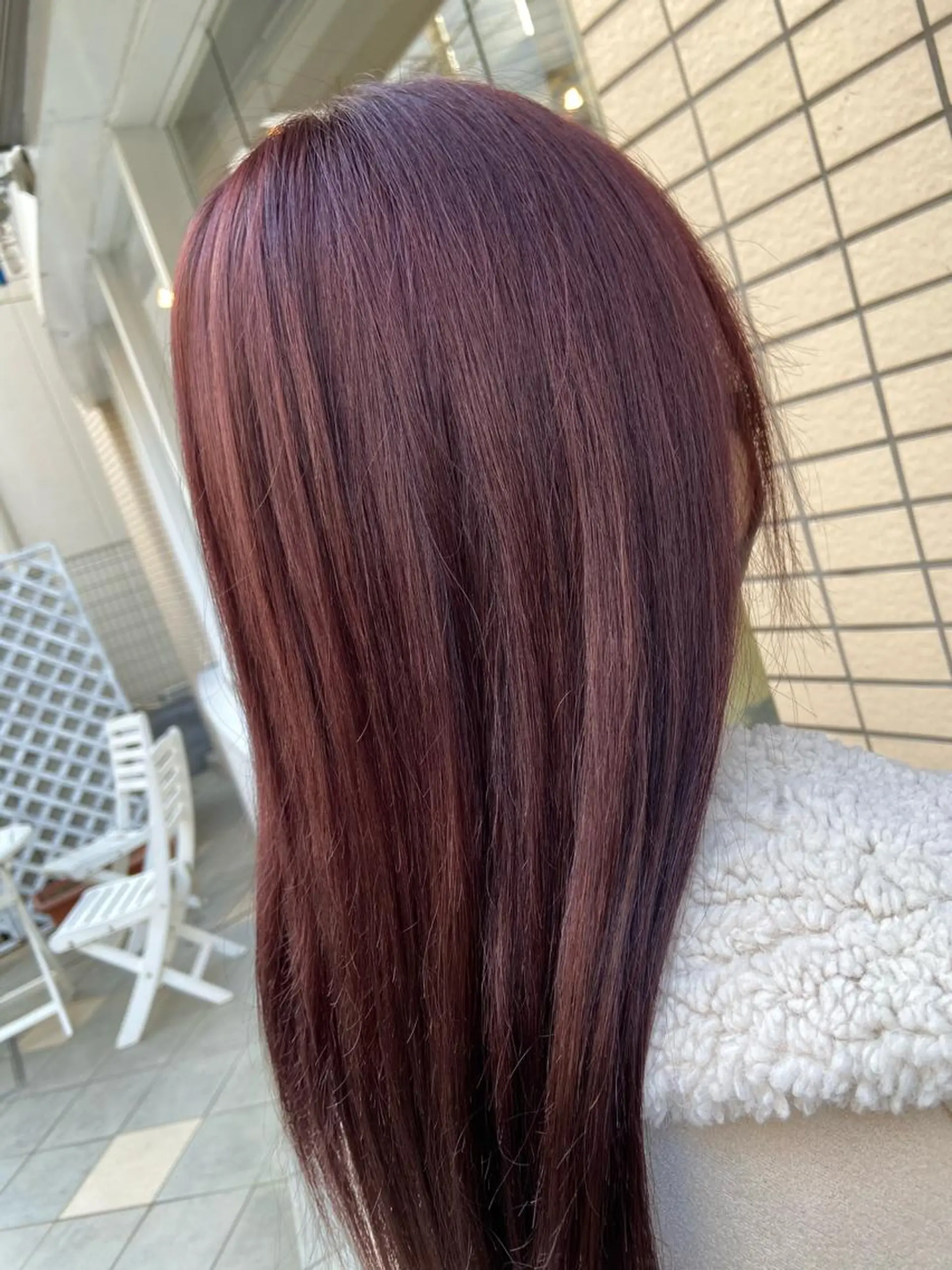 ロング カラー ブリーチ ピンクカラー ヘアカラー トリートメント 菊地 美憂のヘアスタイル