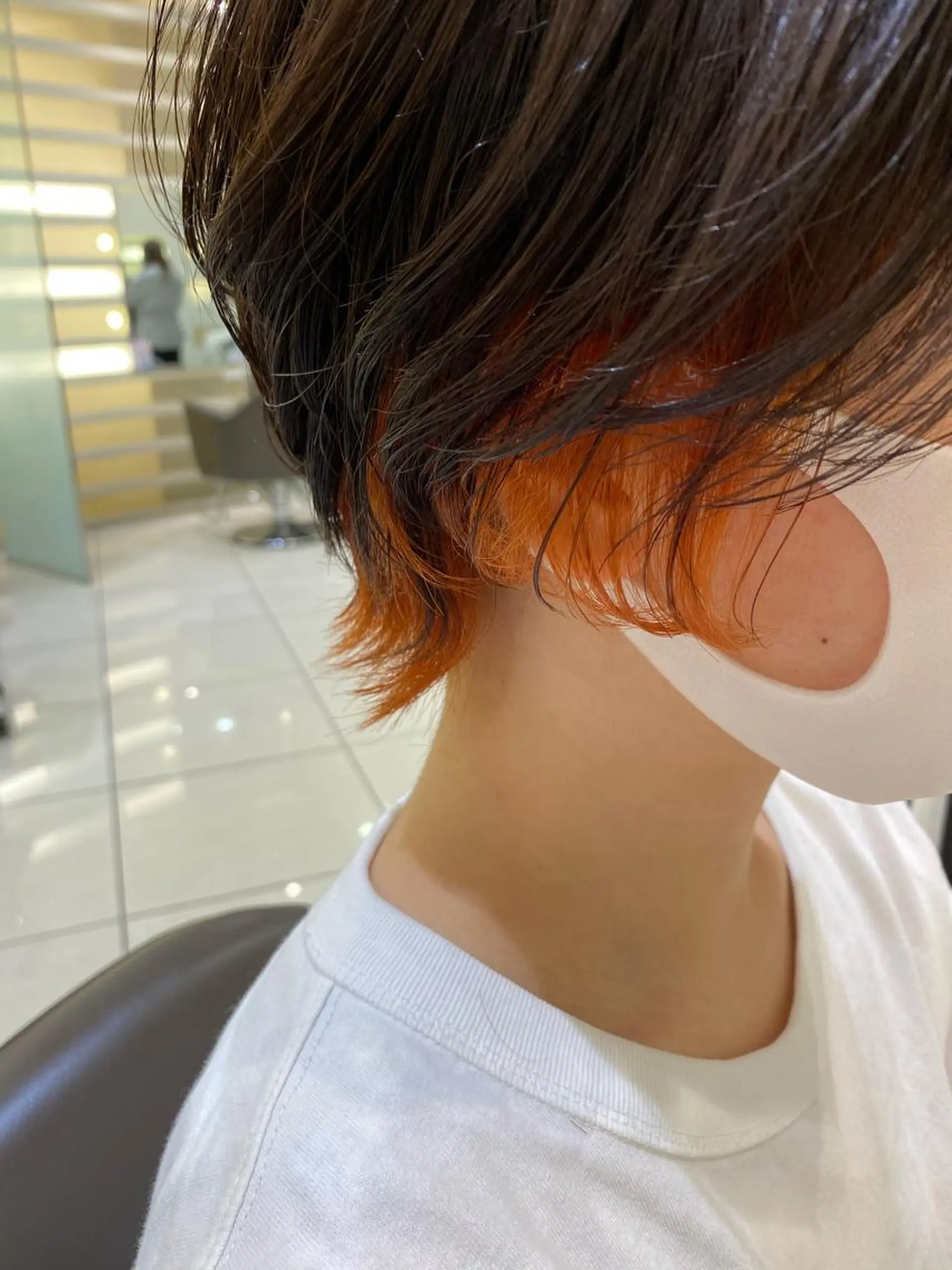 カラー 細めハイライト🩶 ボブ/レイヤーカットのヘアスタイル