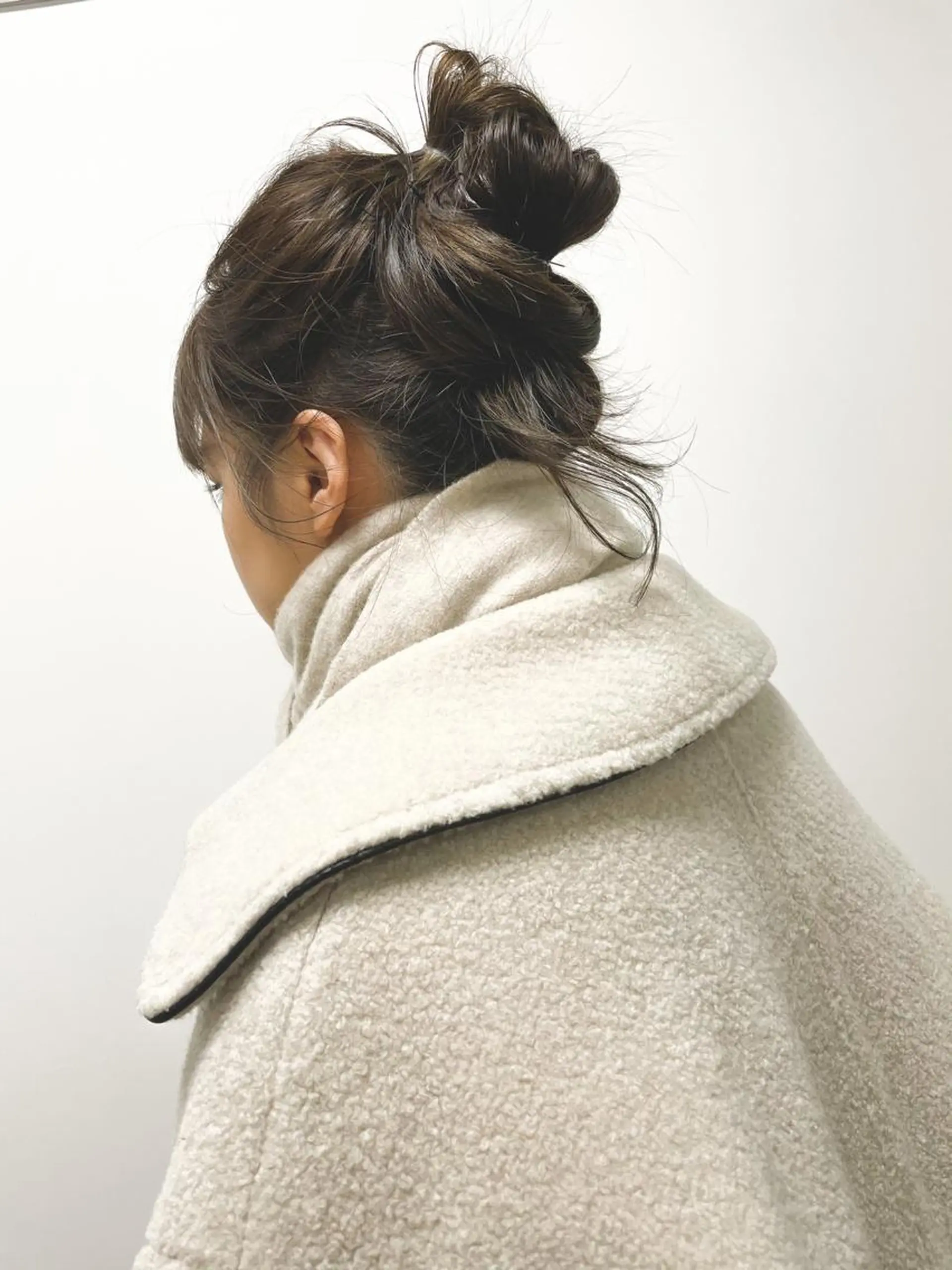 ロング カラー お団子ヘア HARUNA🤍 大人ショートヘアのヘアスタイル